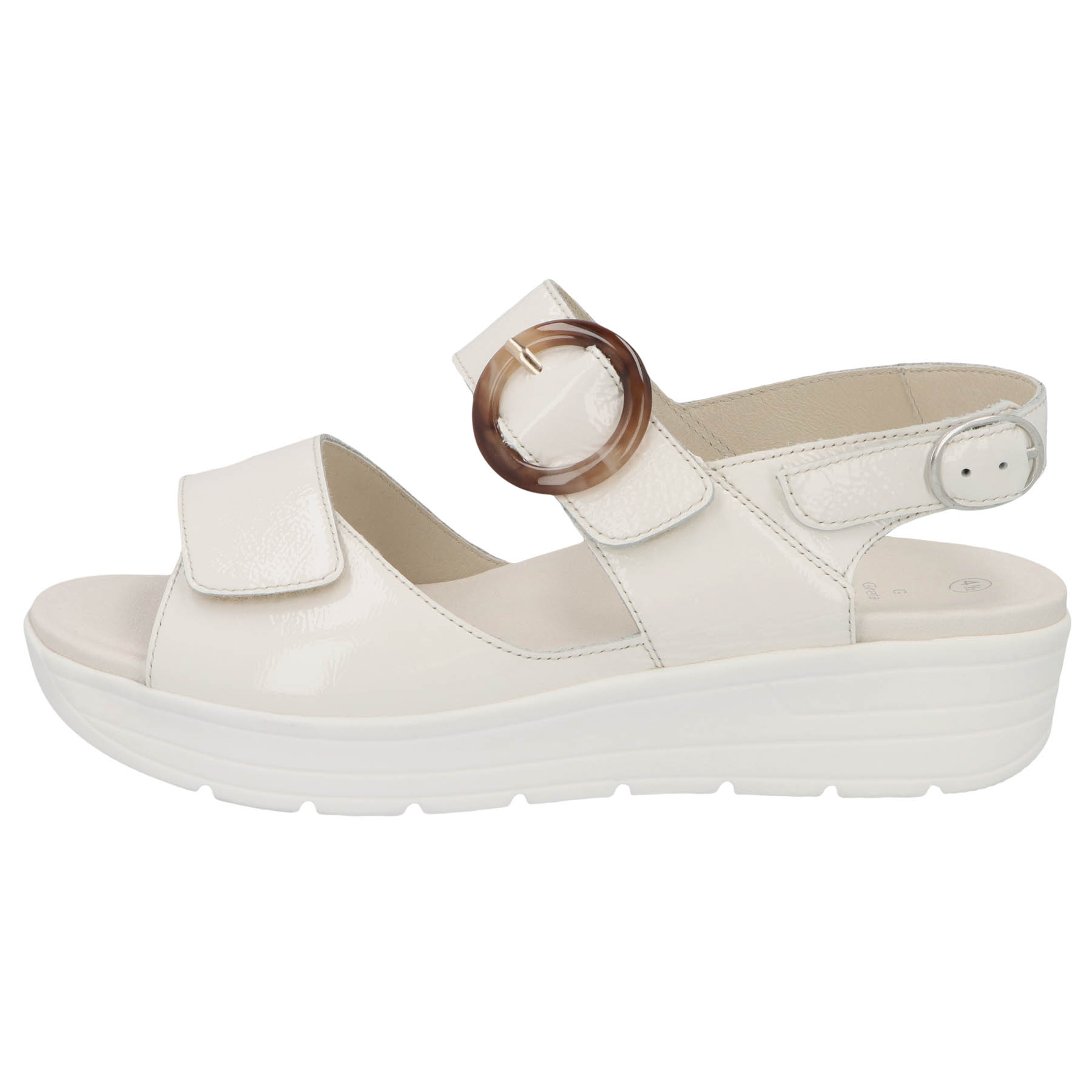 weiße sandale seitenansicht links