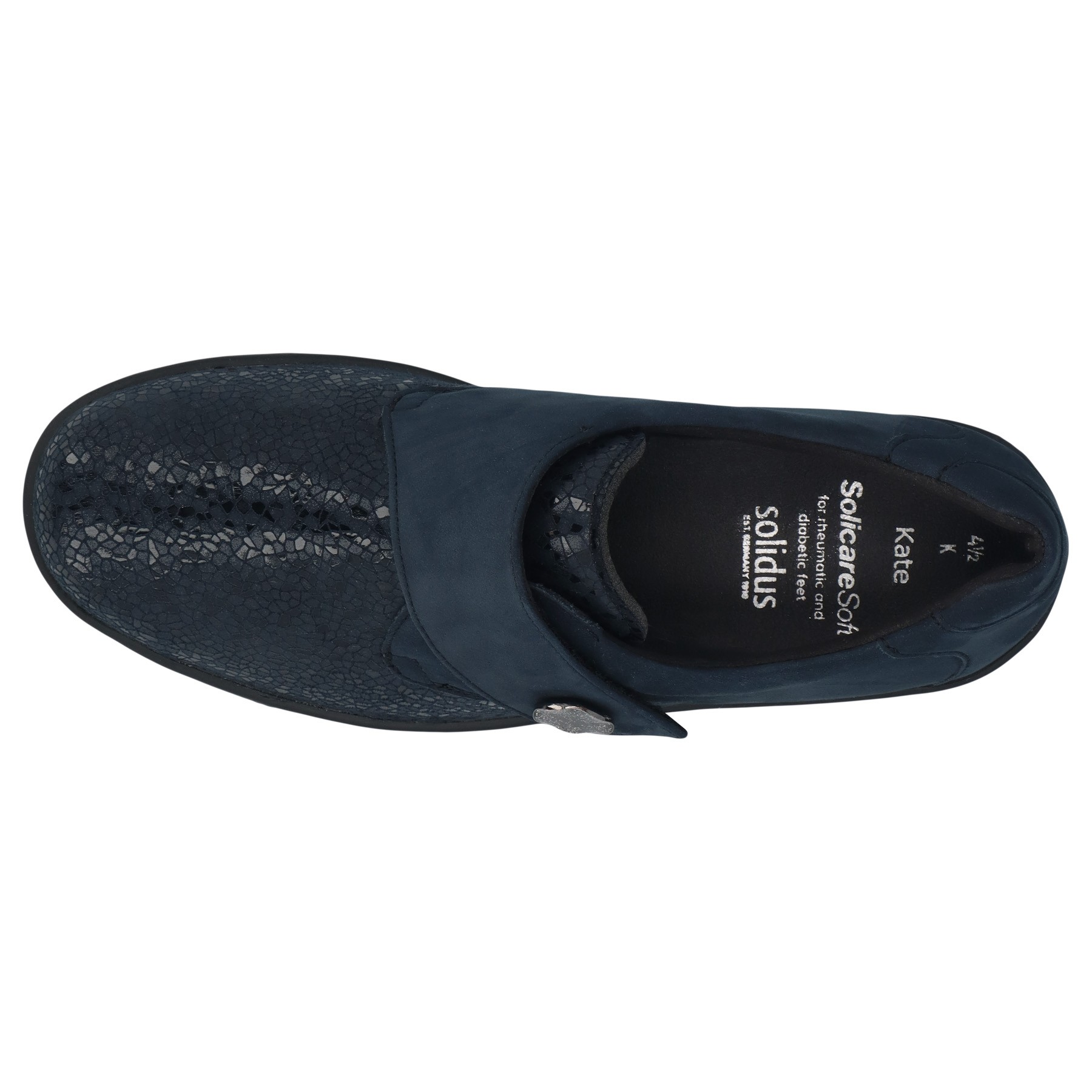 blaue slipper draufsicht