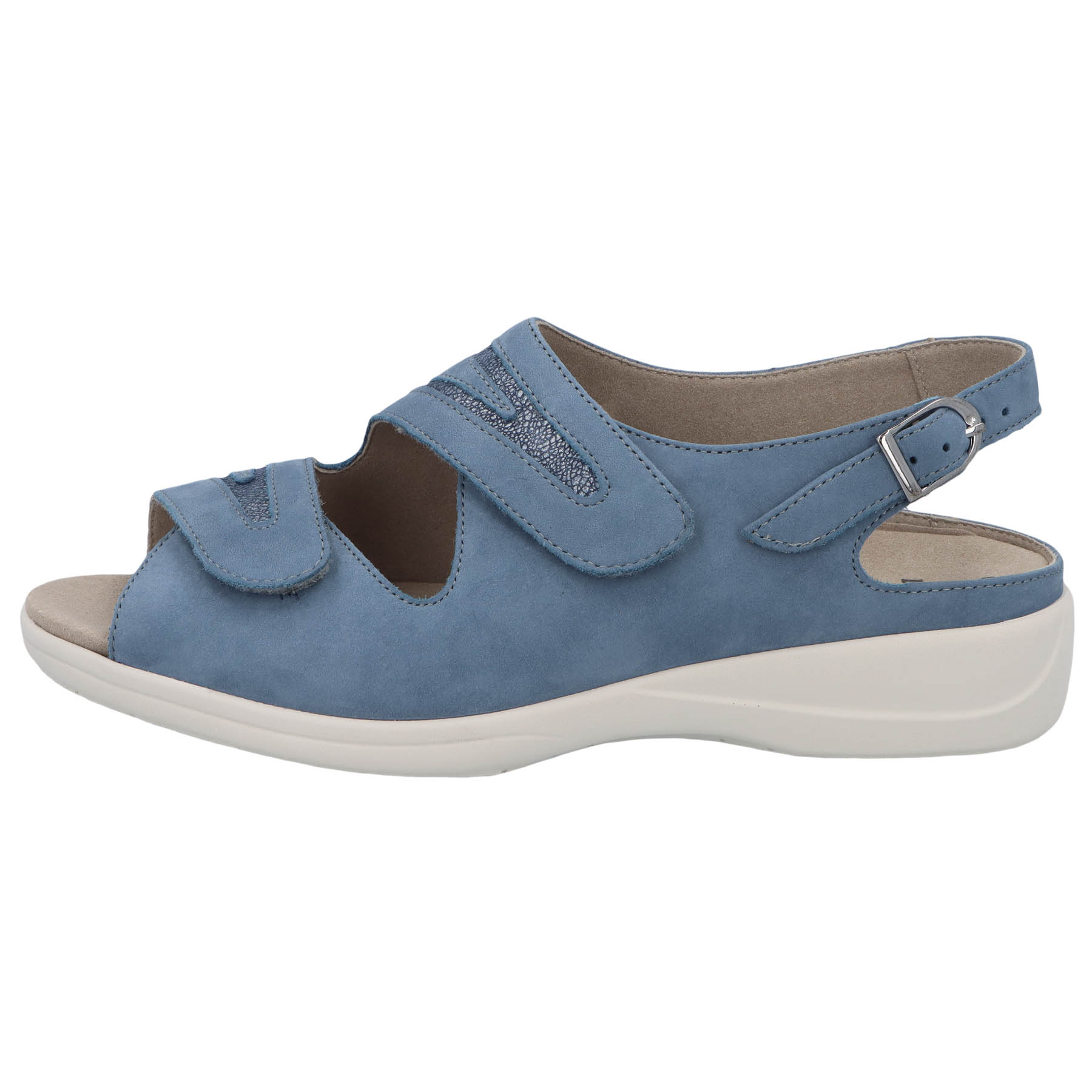 blaue sandale seitenansicht links