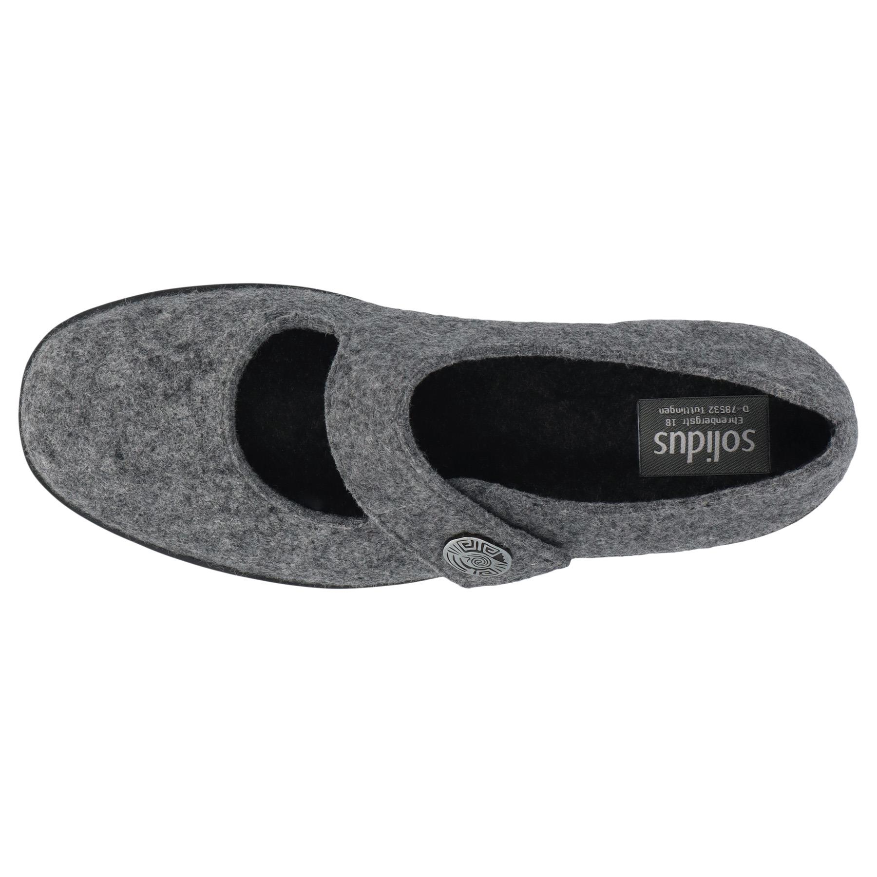 graue slipper draufsicht