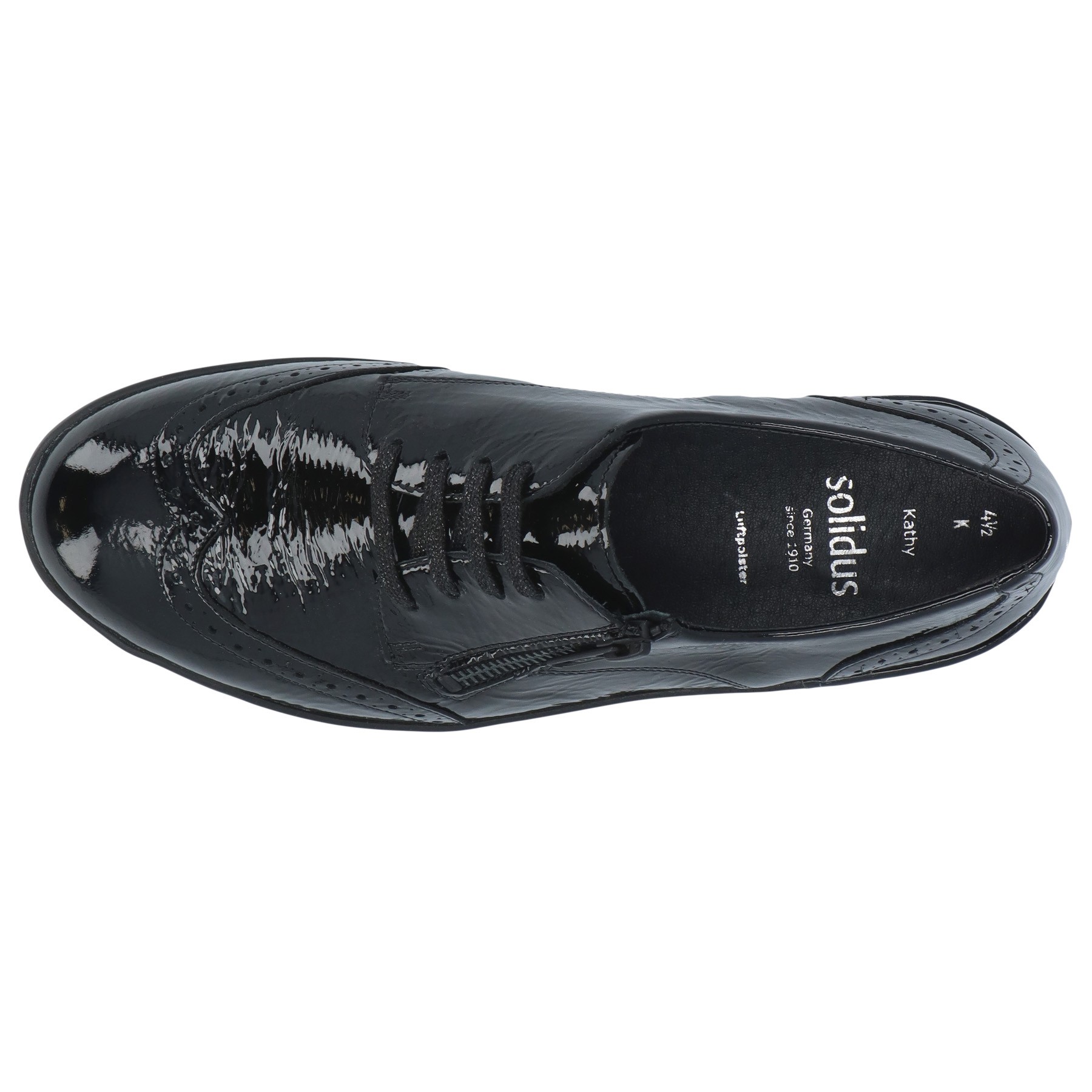 schwarze halbschuh draufsicht