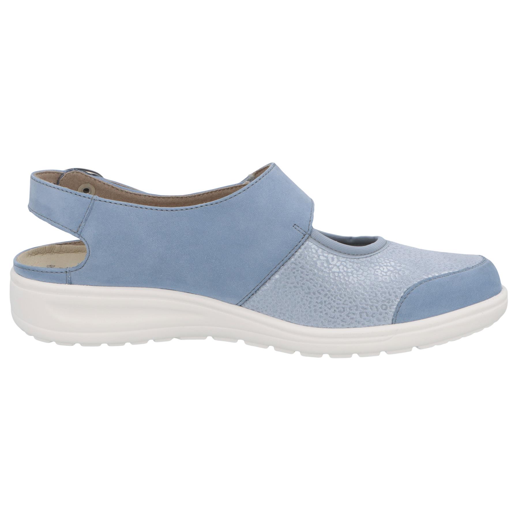 blaue halbschuh seitenansicht rechts