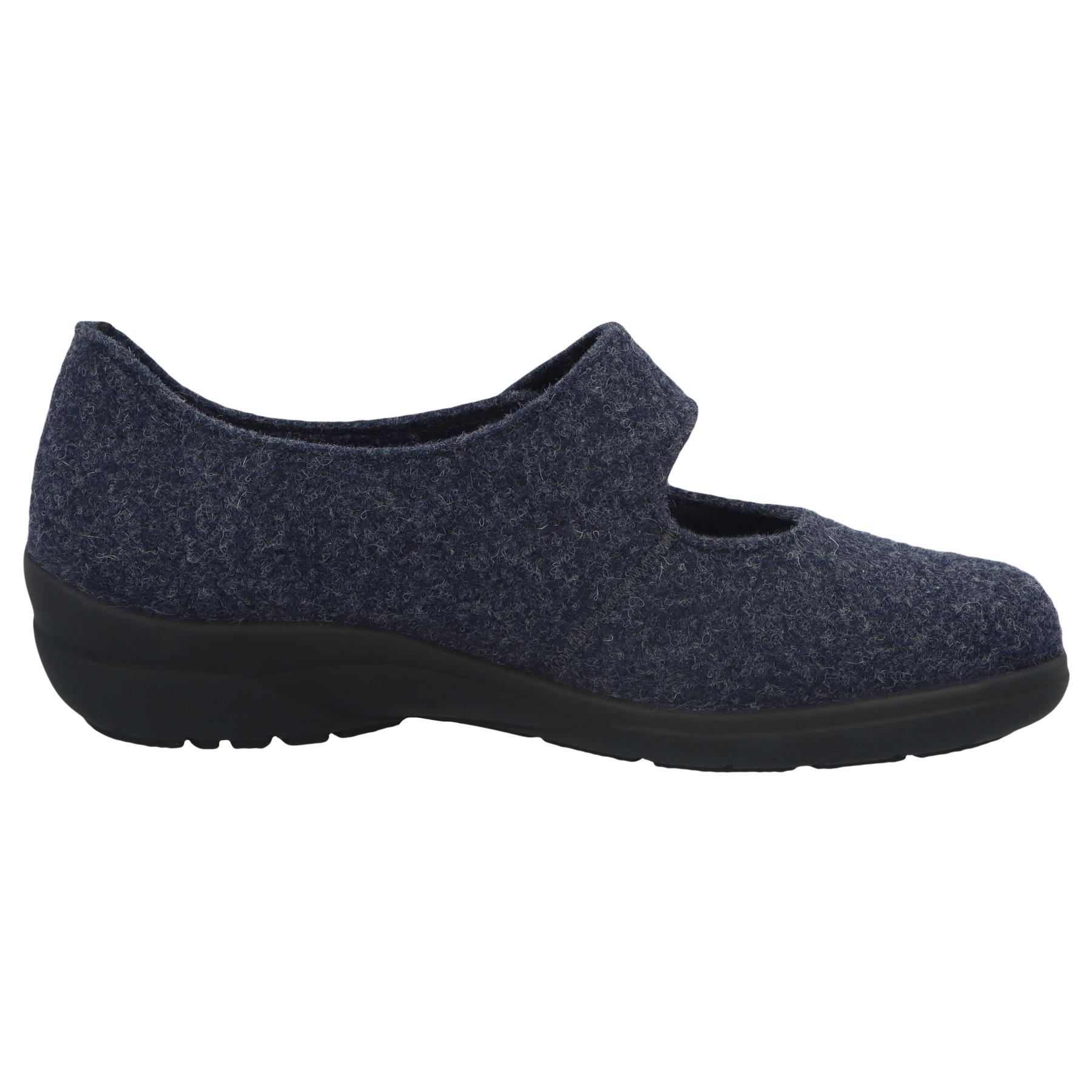 blaue slipper seitenansicht rechts