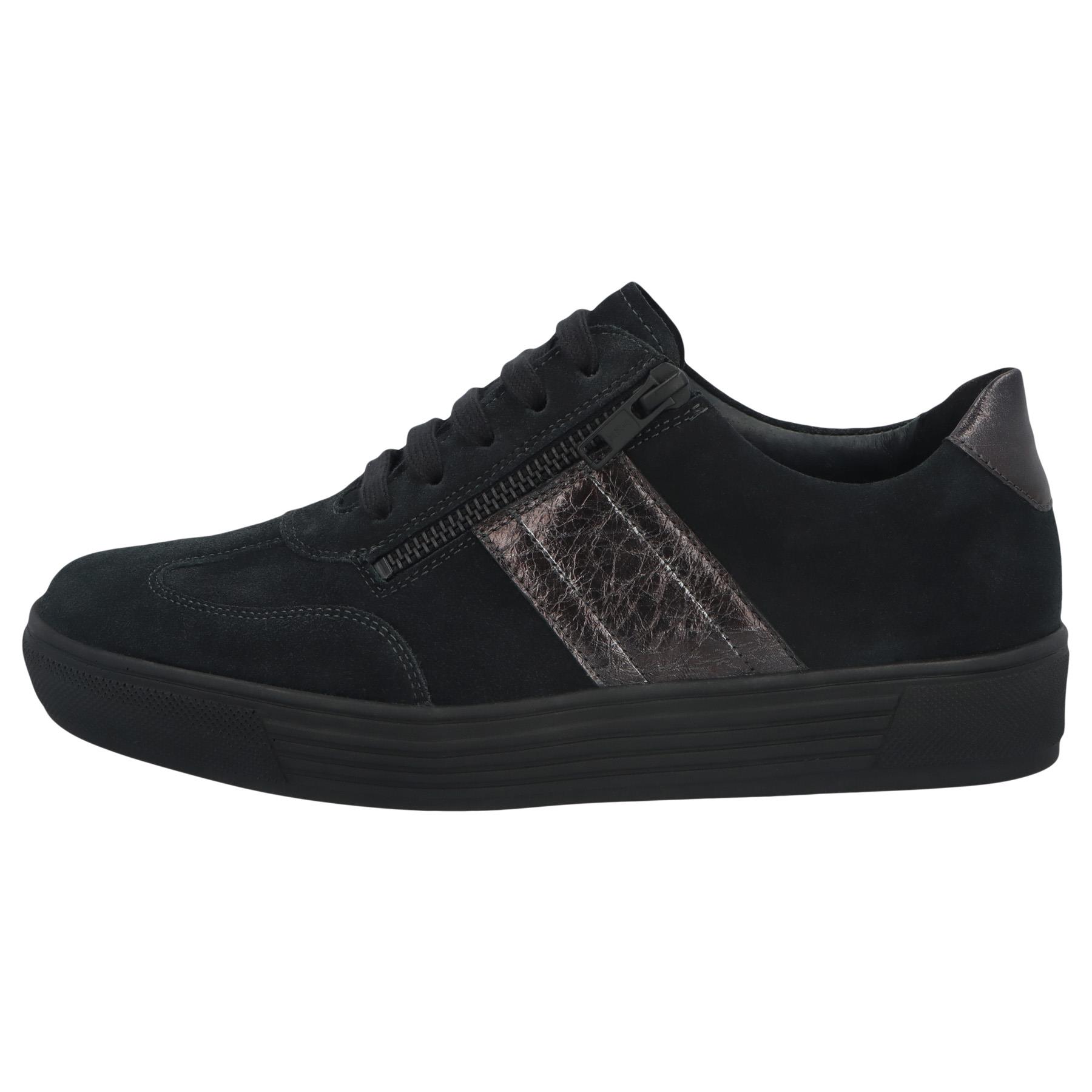 schwarze halbschuh seitenansicht links