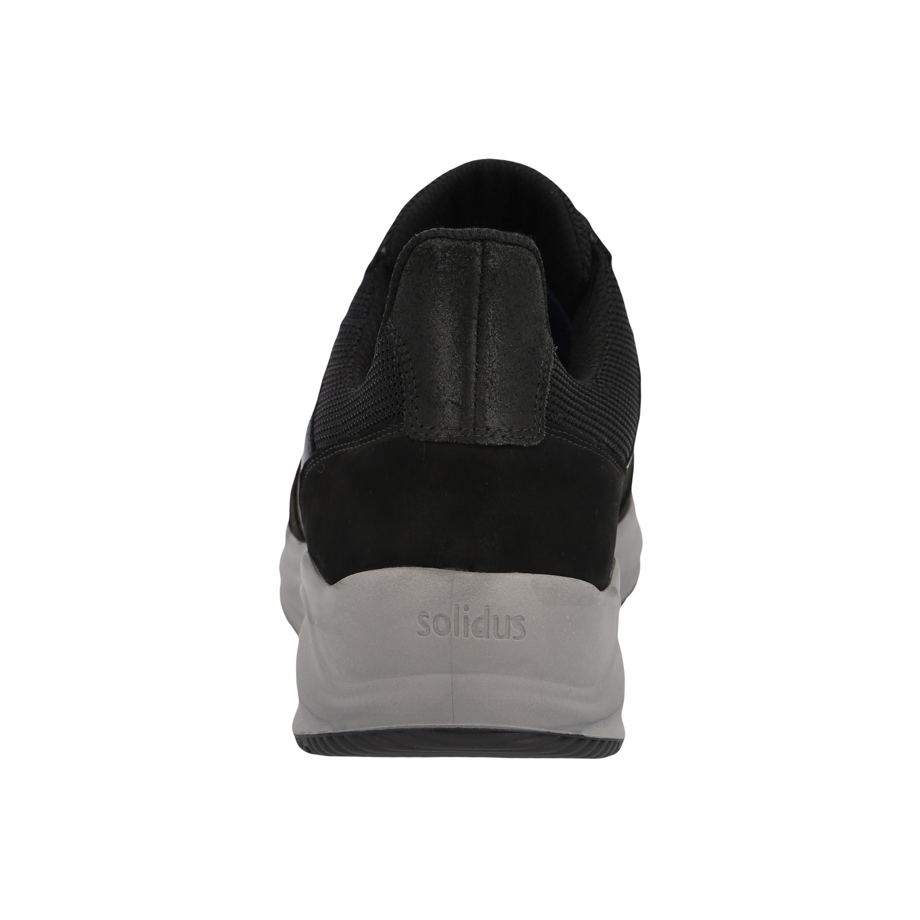 schwarze halbschuh hinteransicht