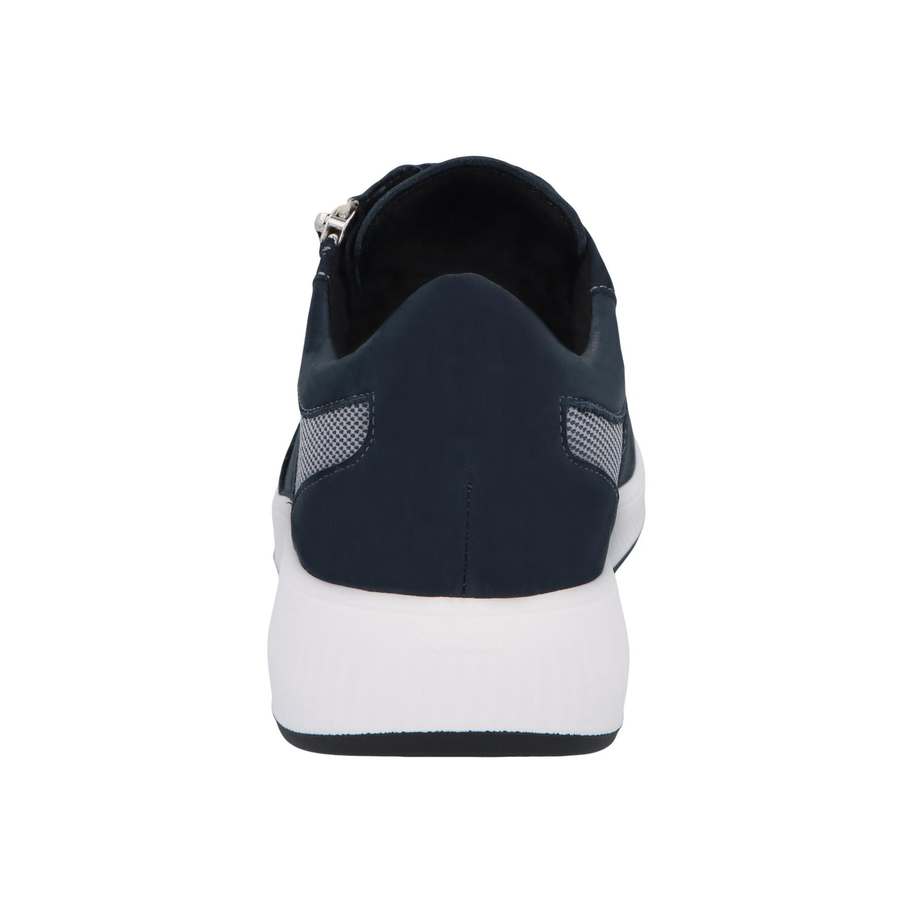 blaue halbschuh hinteransicht