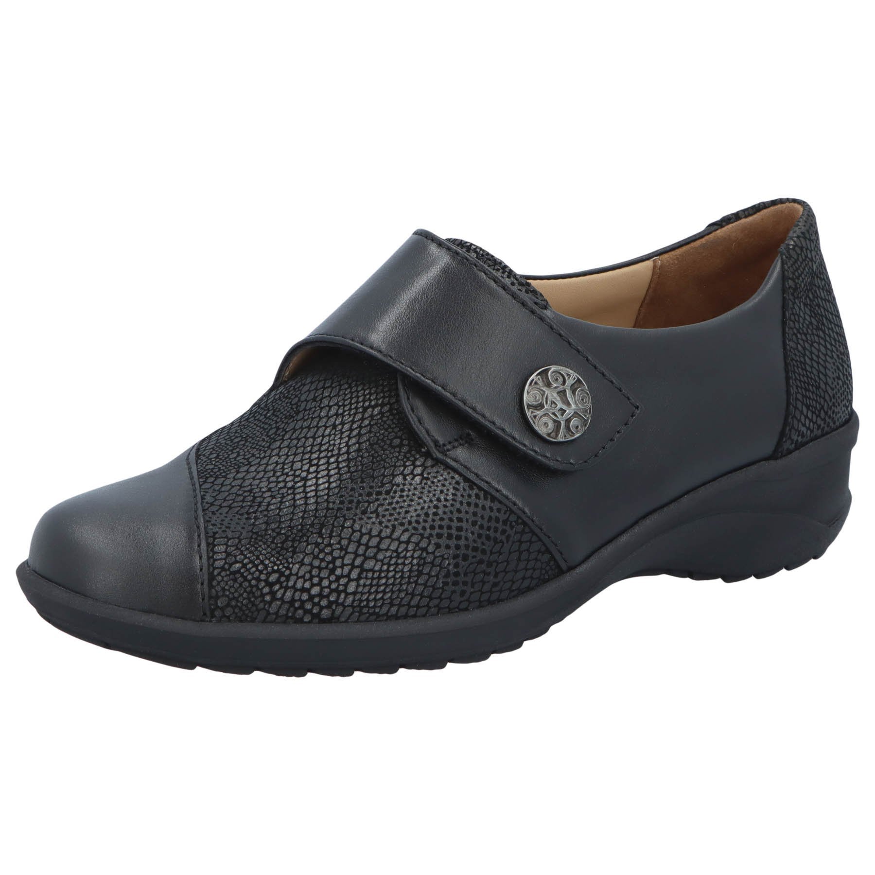 schwarze halbschuh 3-4 ansicht