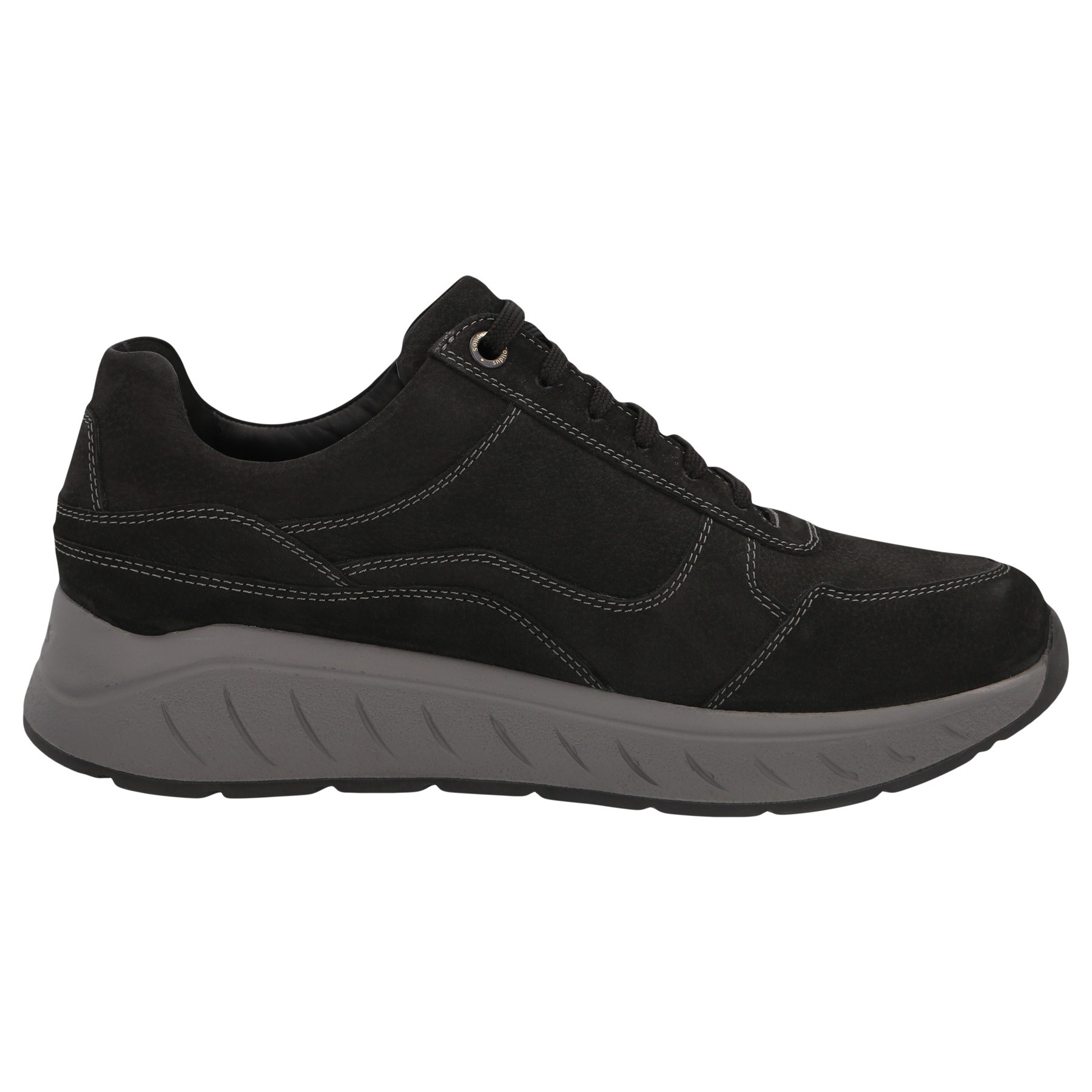 schwarze halbschuh seitenansicht rechts