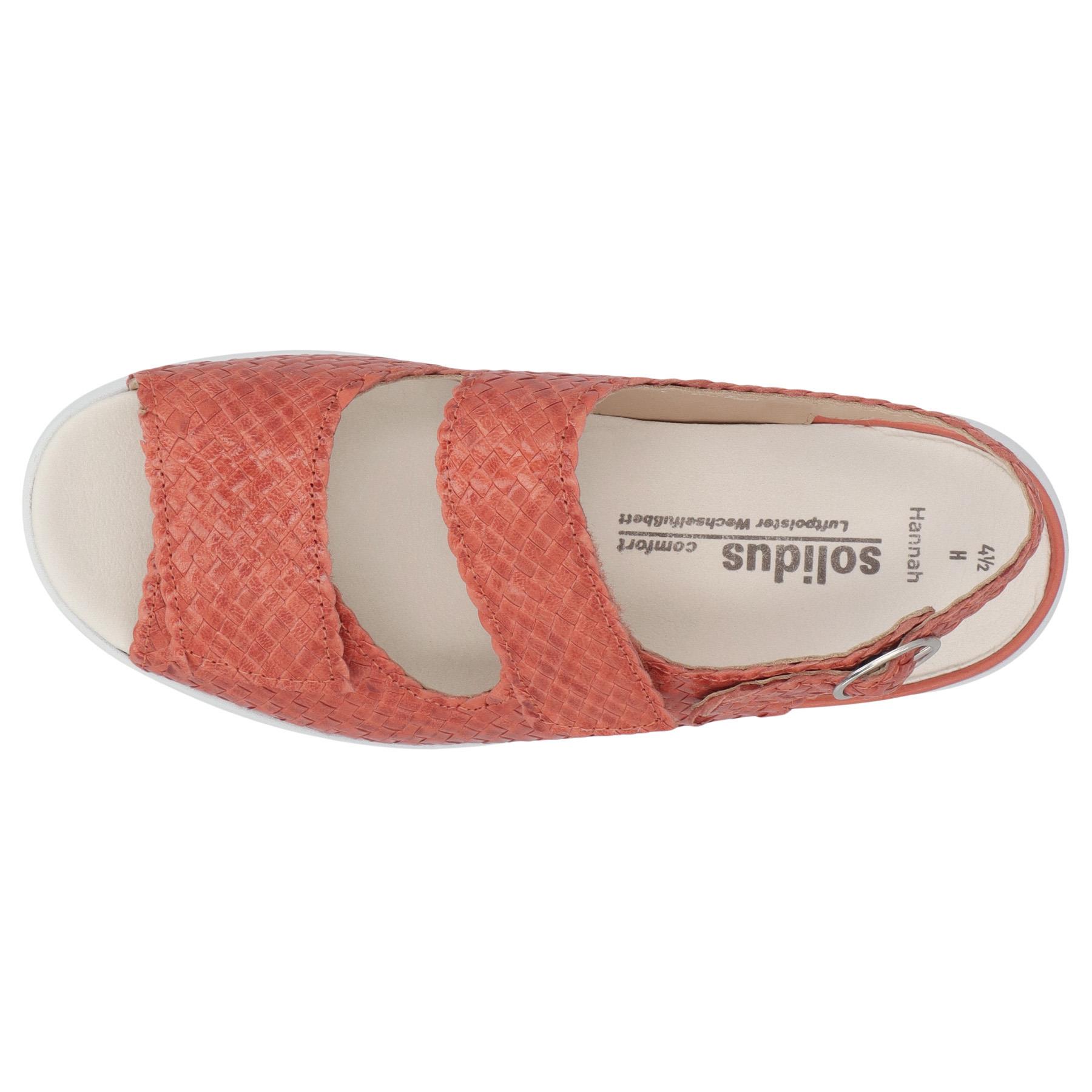 rote sandale draufsicht