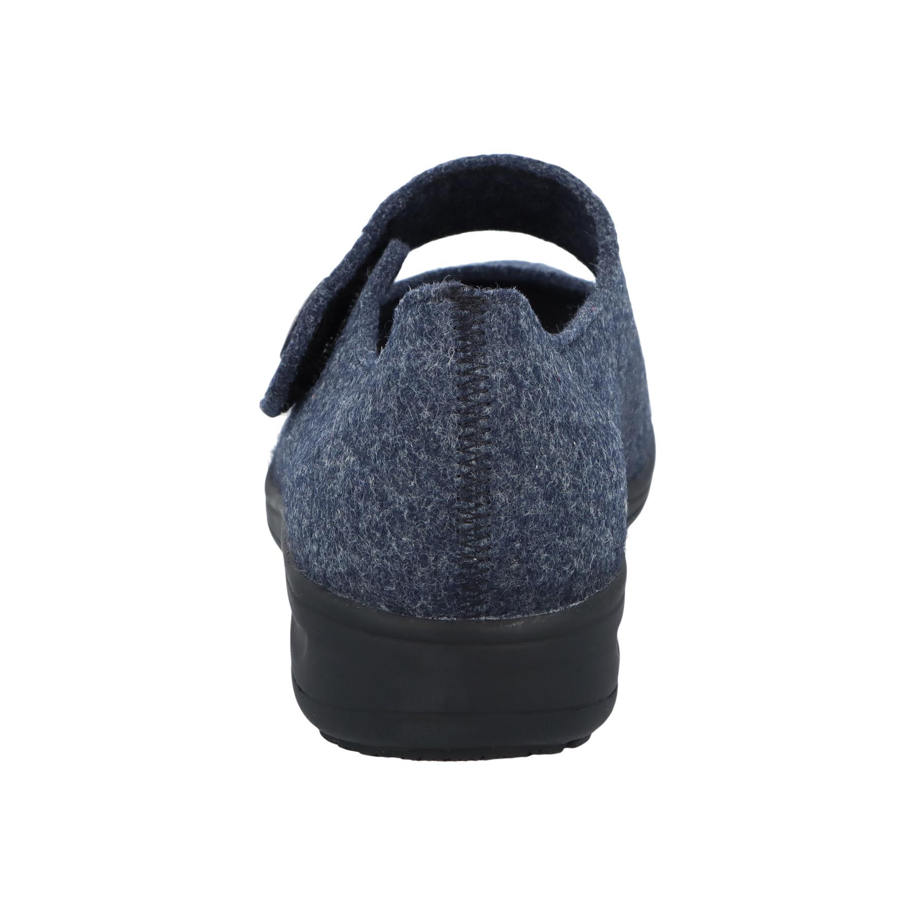 blaue slipper hinteransicht