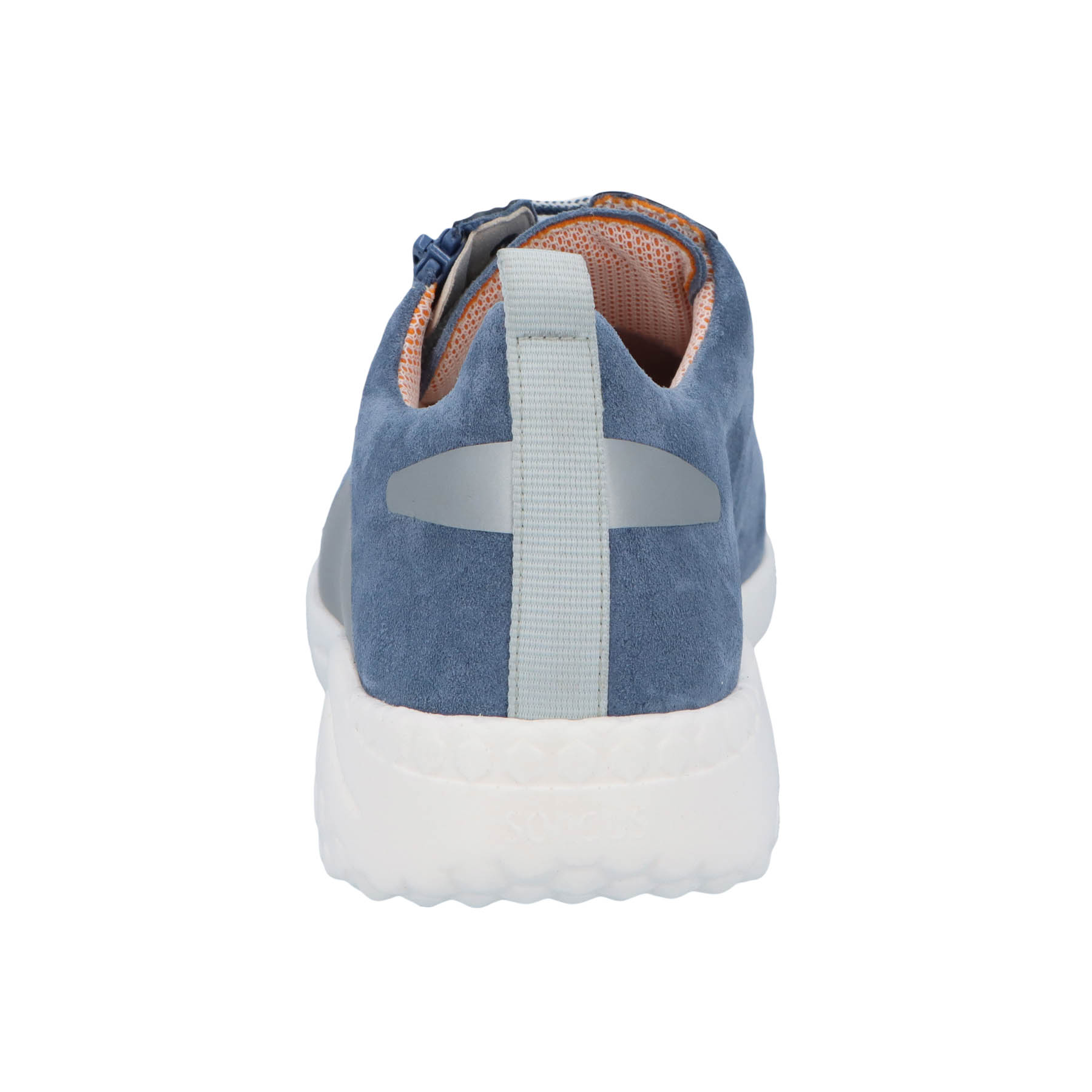 blaue halbschuh hinteransicht