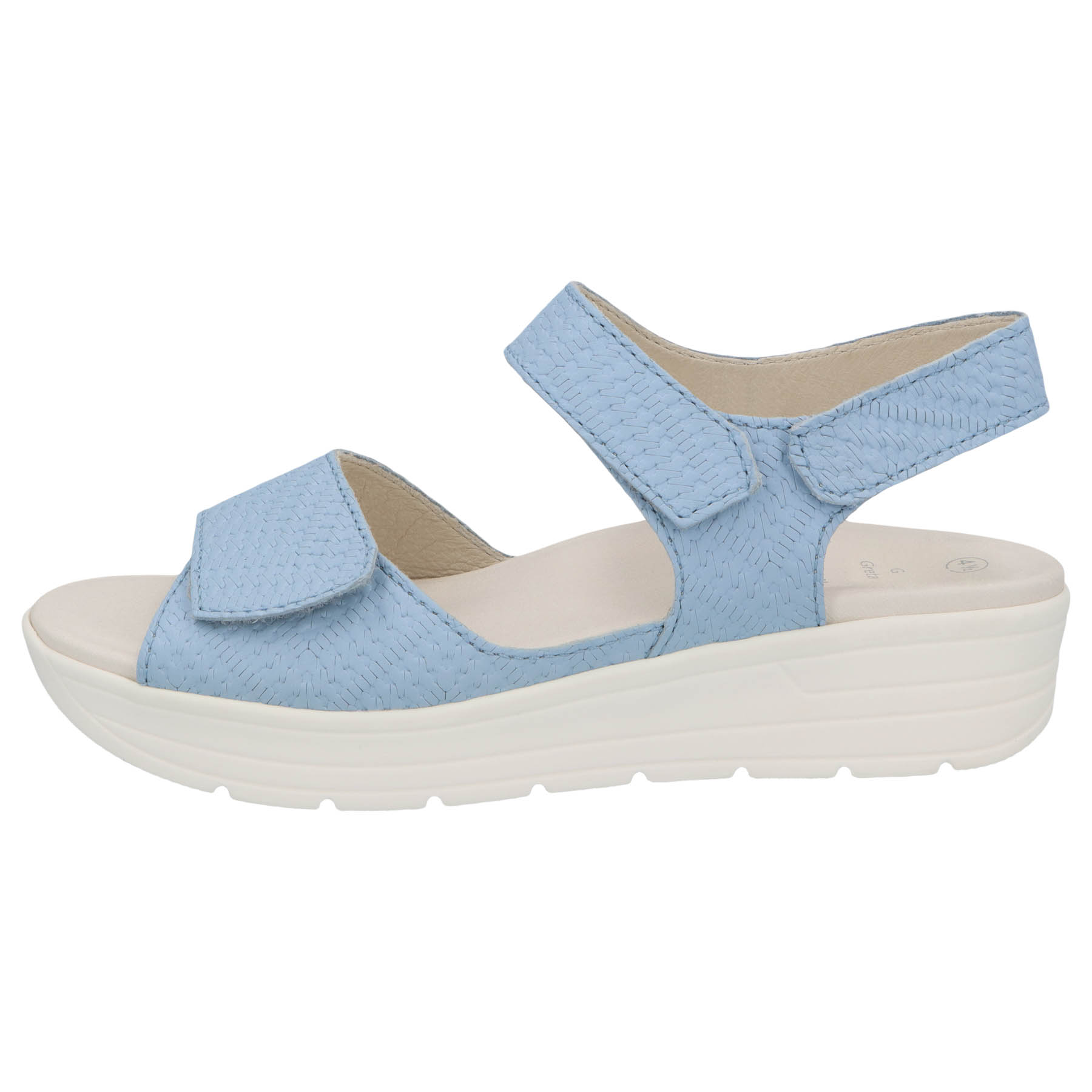 blaue sandale seitenansicht links