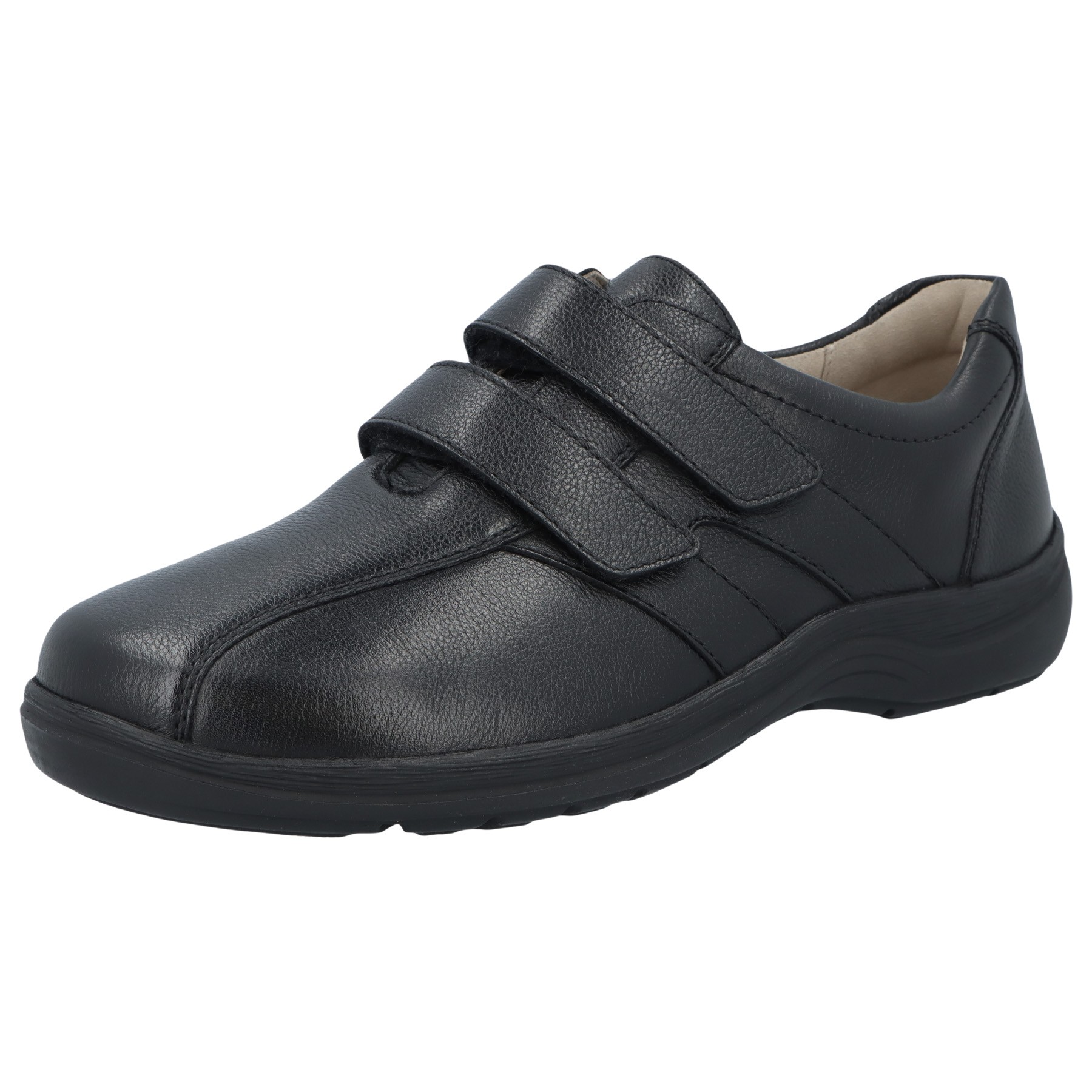 schwarze slipper 3-4 ansicht