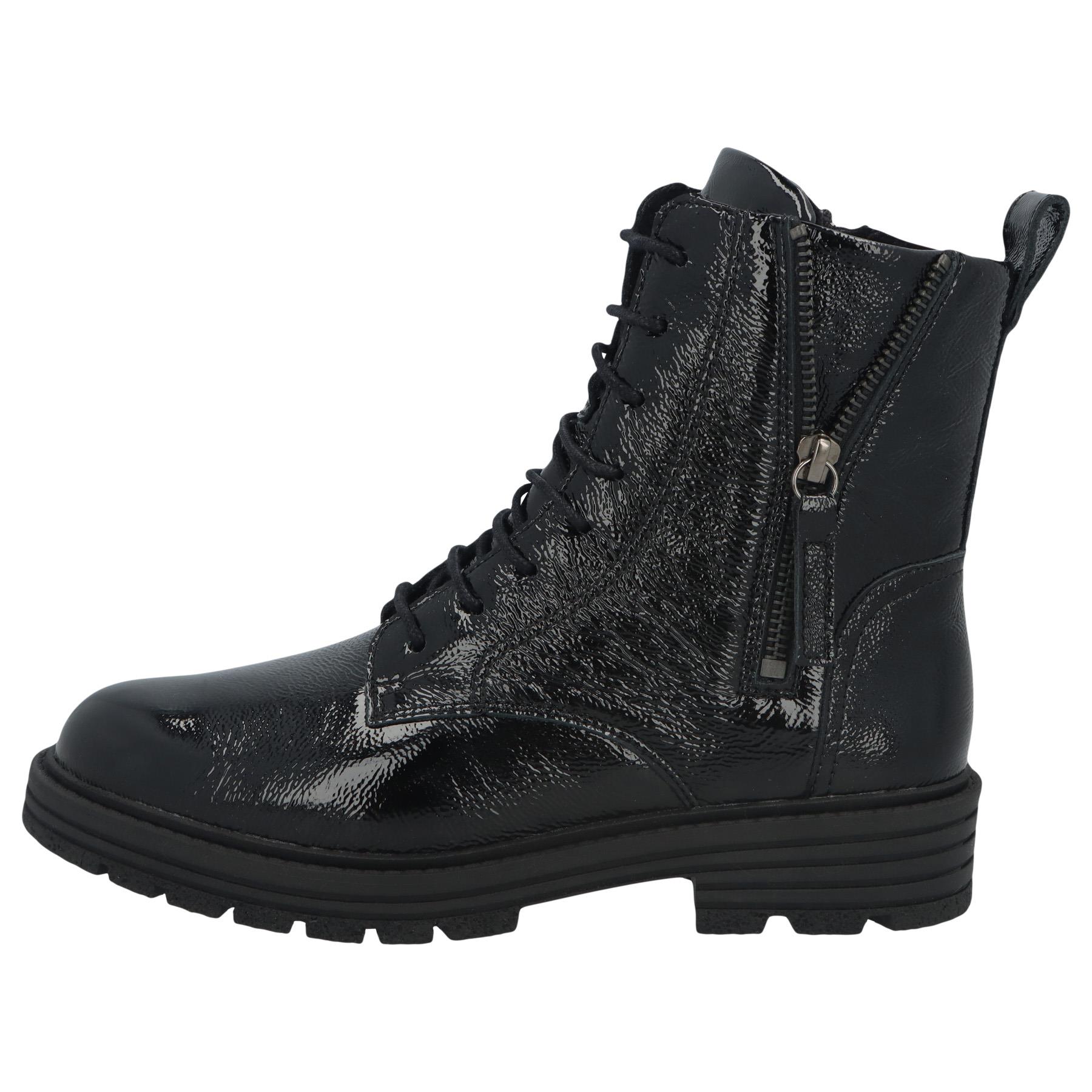 schwarze stiefel seitenansicht links