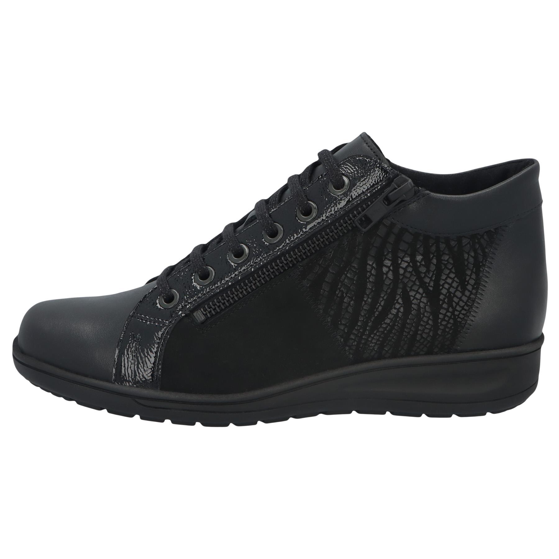 schwarze stiefel seitenansicht links