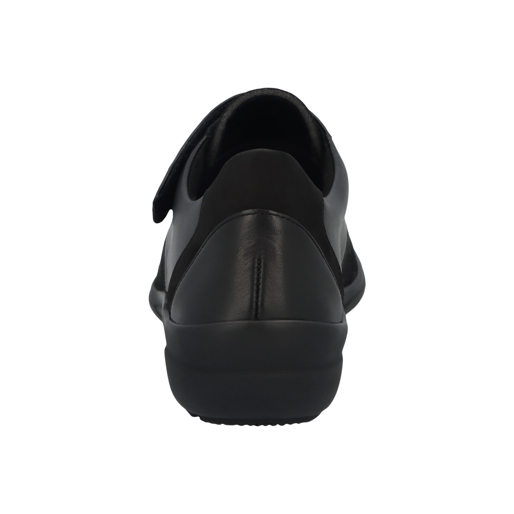 schwarze slipper hinteransicht