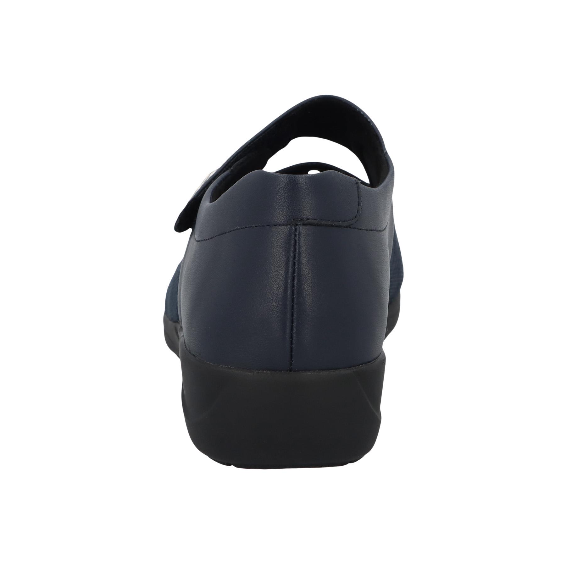 blaue sandale hinteransicht