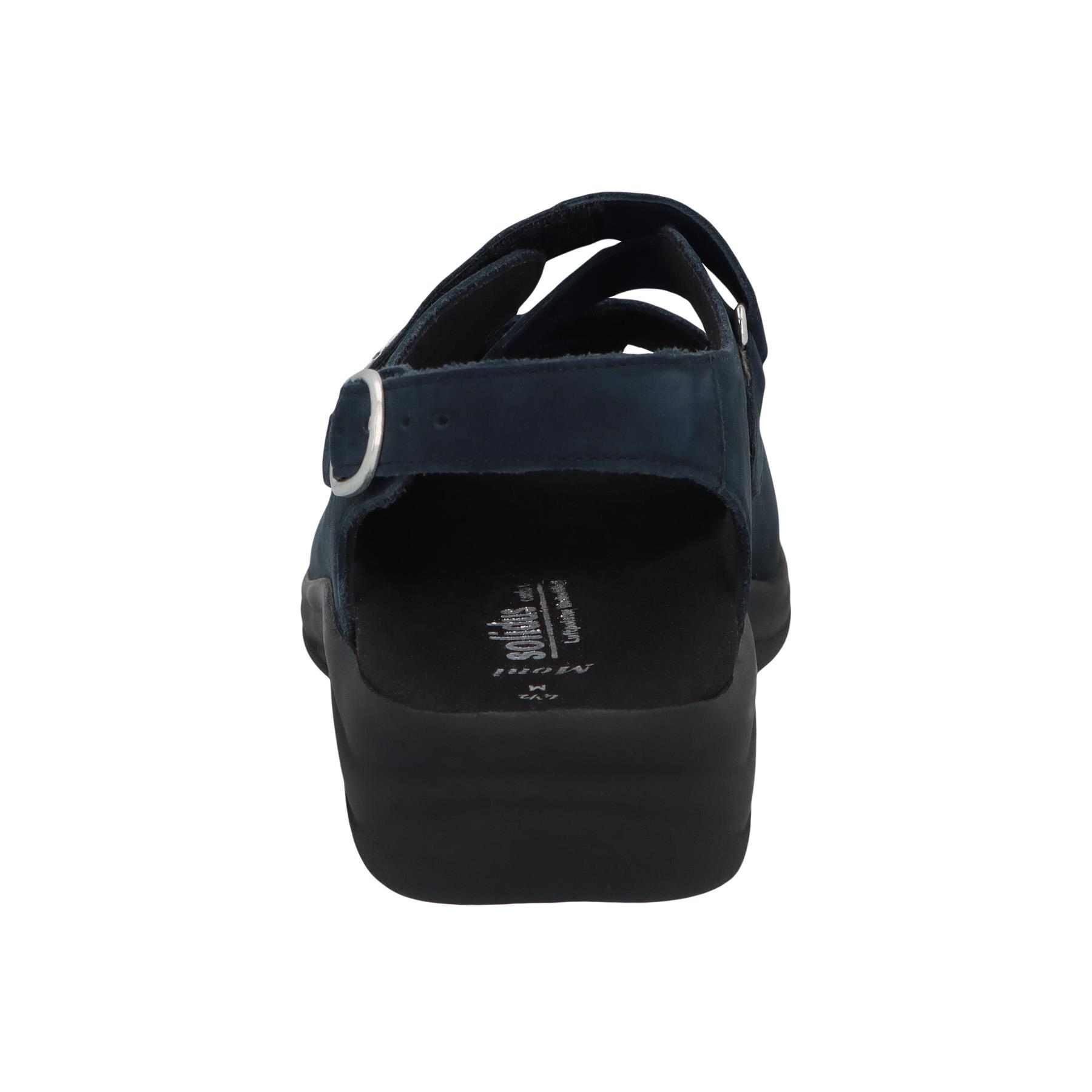 blaue sandale hinteransicht