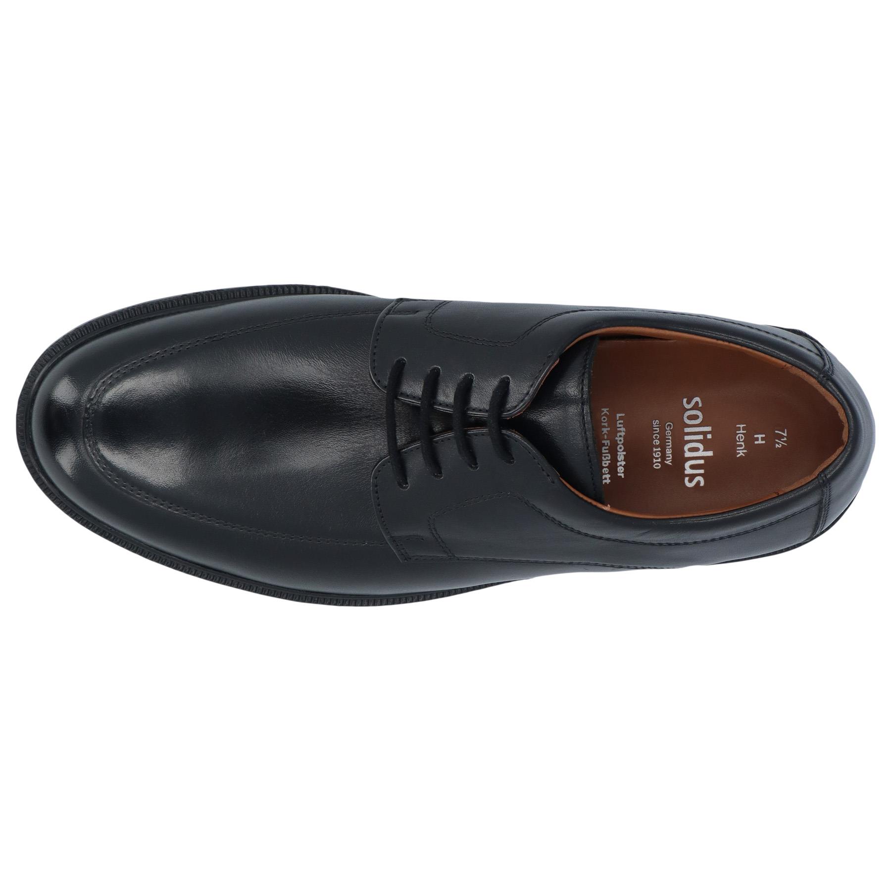 schwarze halbschuh draufsicht