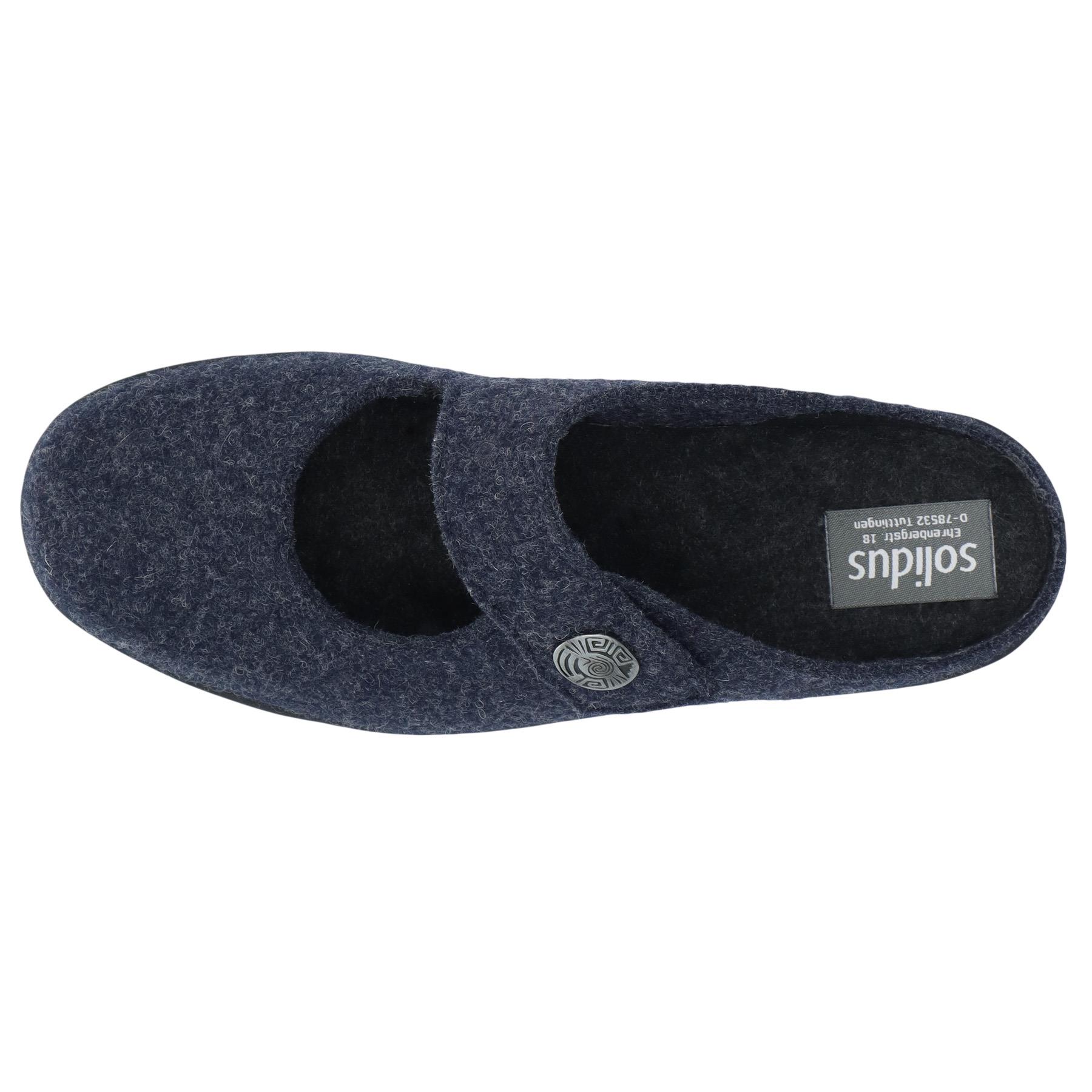 blaue hausschuhe draufsicht