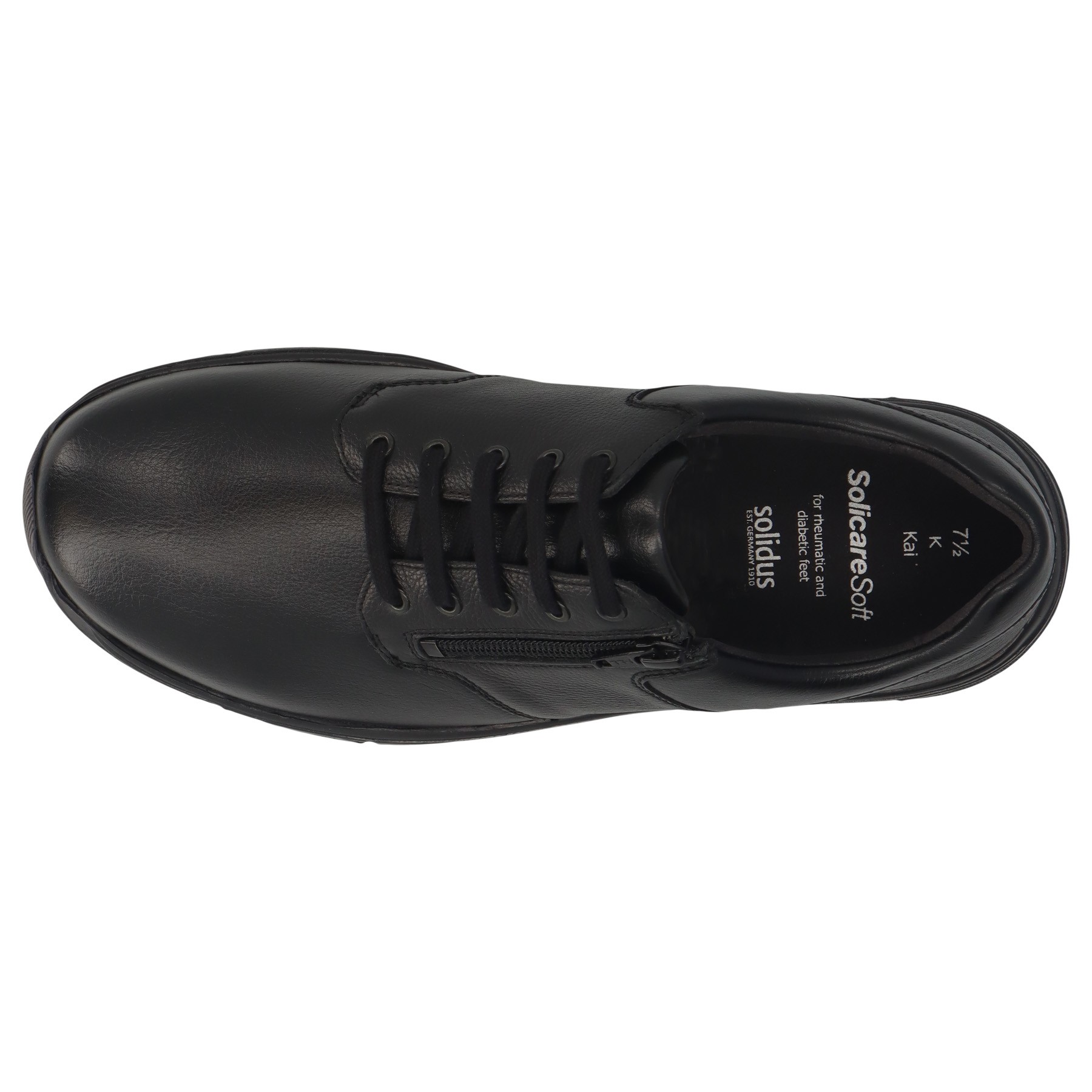schwarze halbschuh draufsicht