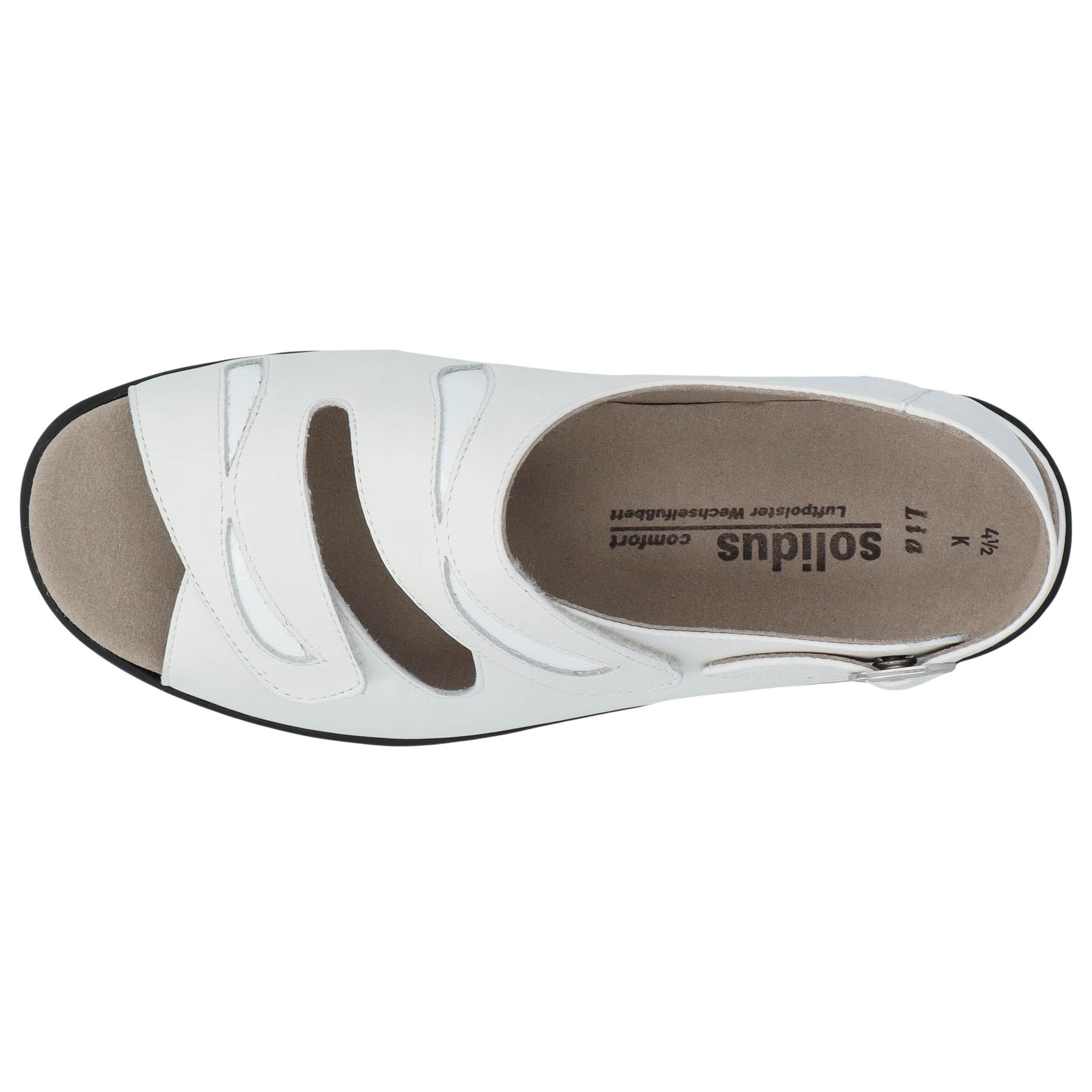 weiße sandale draufsicht