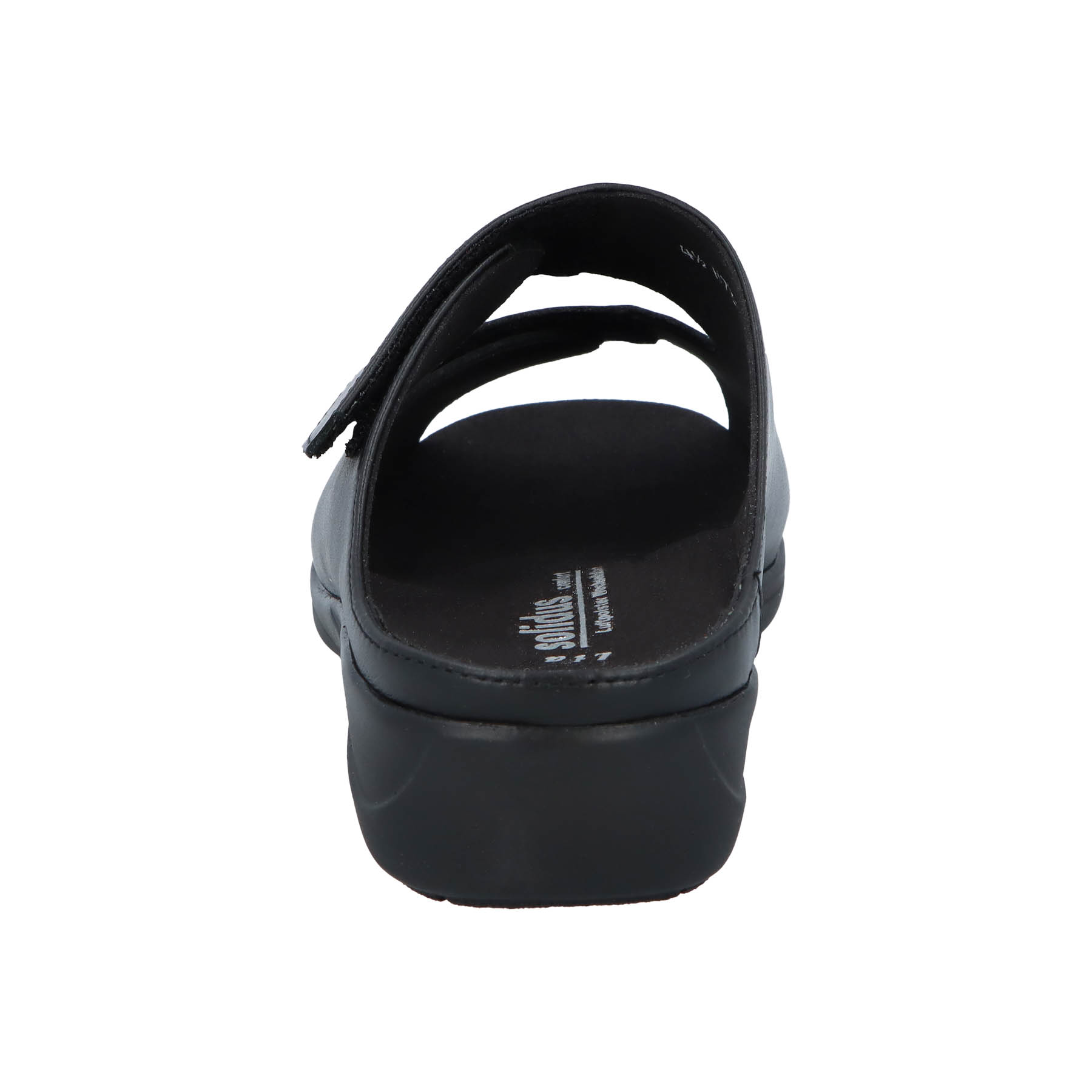 schwarze pantolette hinteransicht