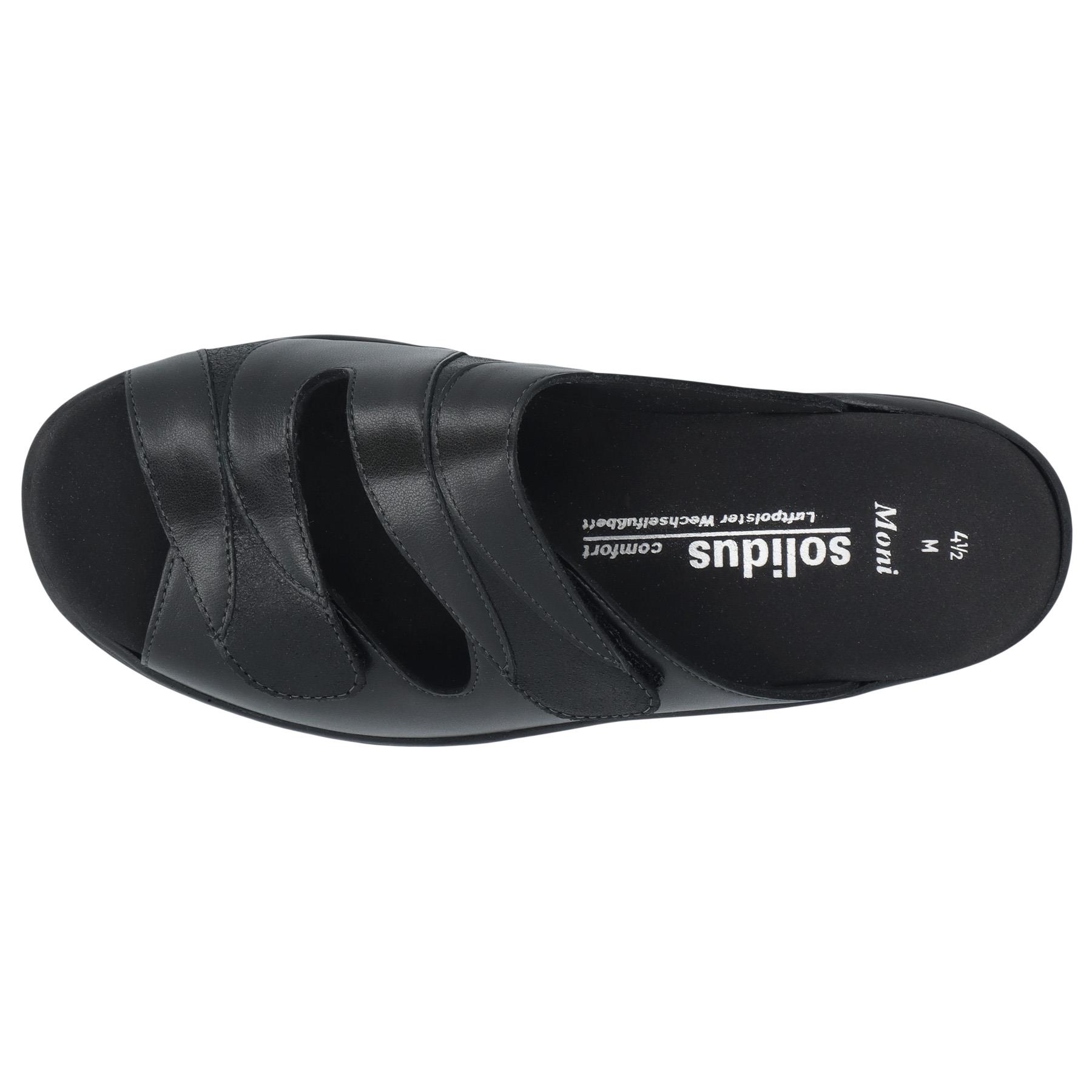 schwarze pantolette draufsicht