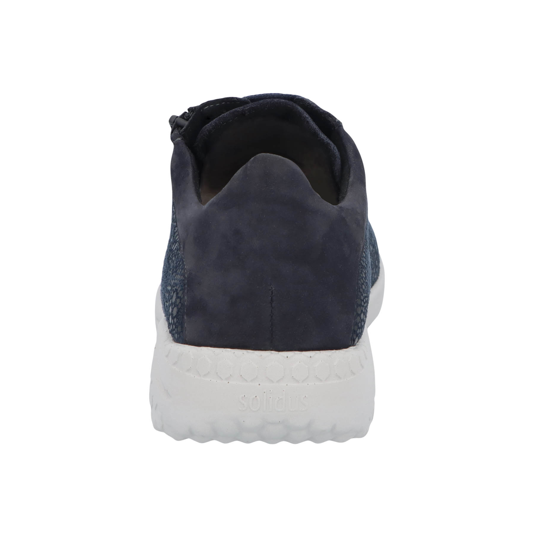 blaue halbschuh hinteransicht