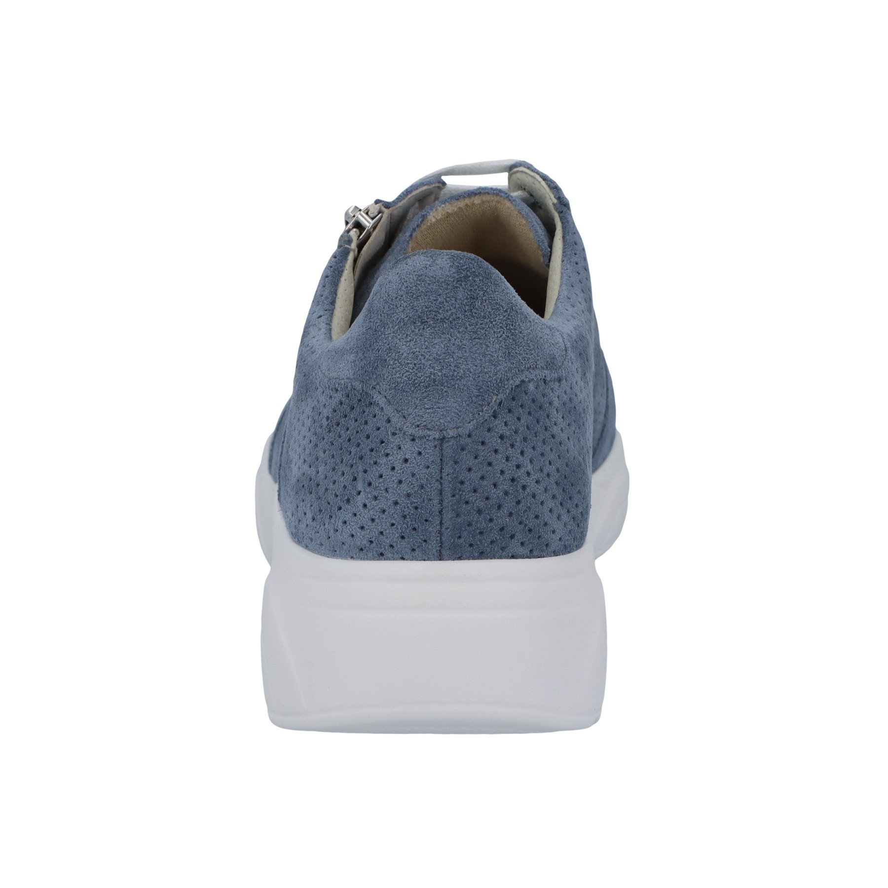 blaue halbschuh hinteransicht