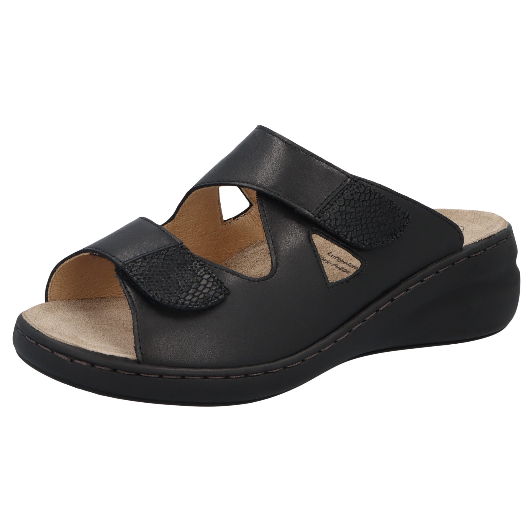 schwarze pantolette 3-4 ansicht