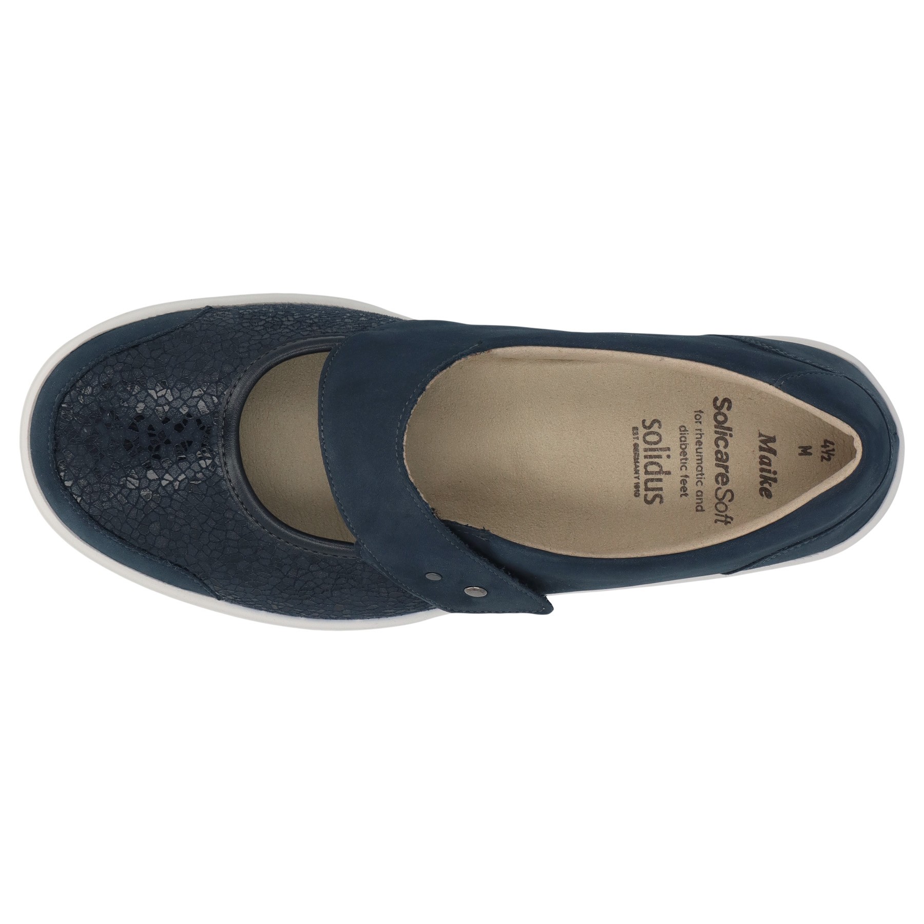 blaue halbschuh draufsicht