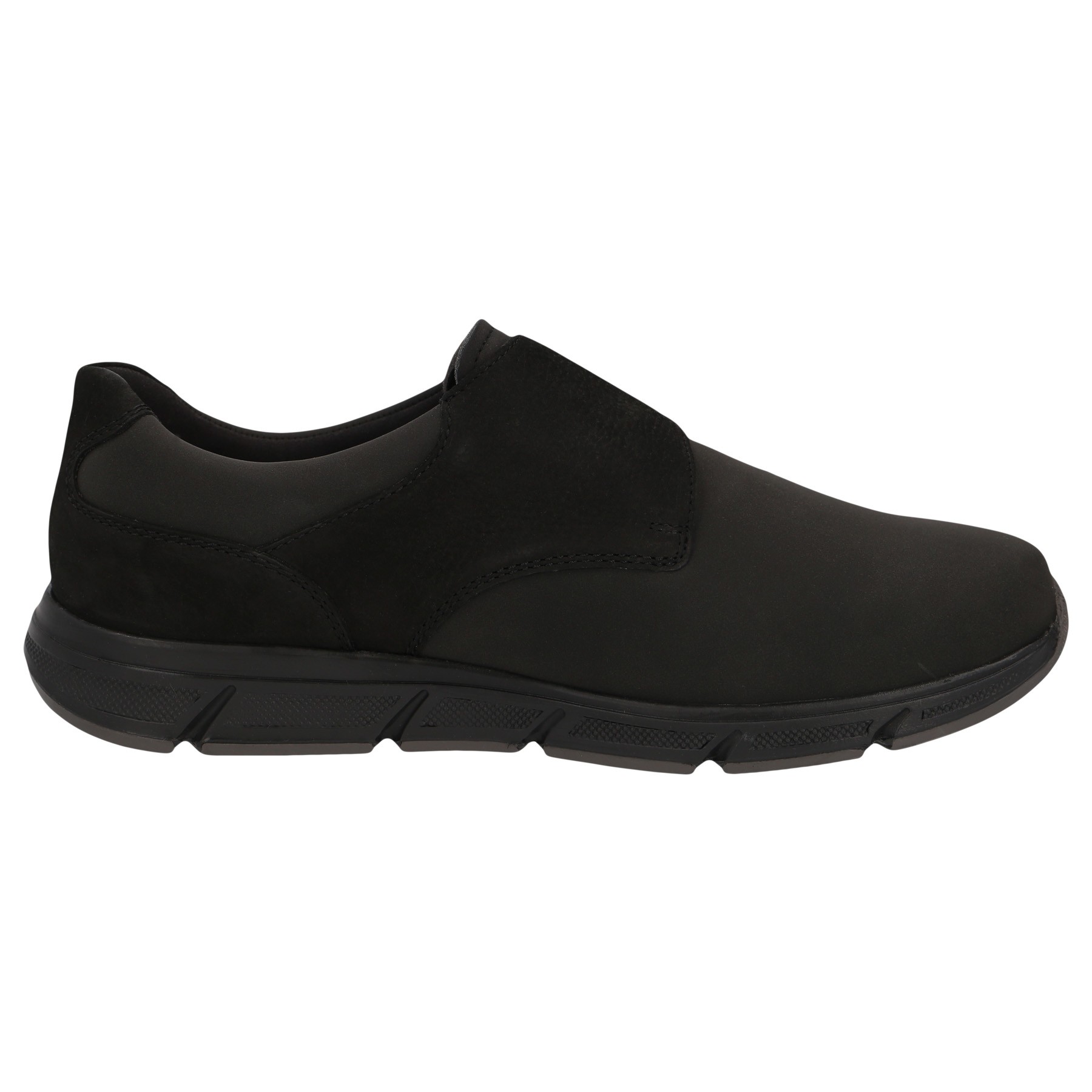 schwarze slipper seitenansicht rechts