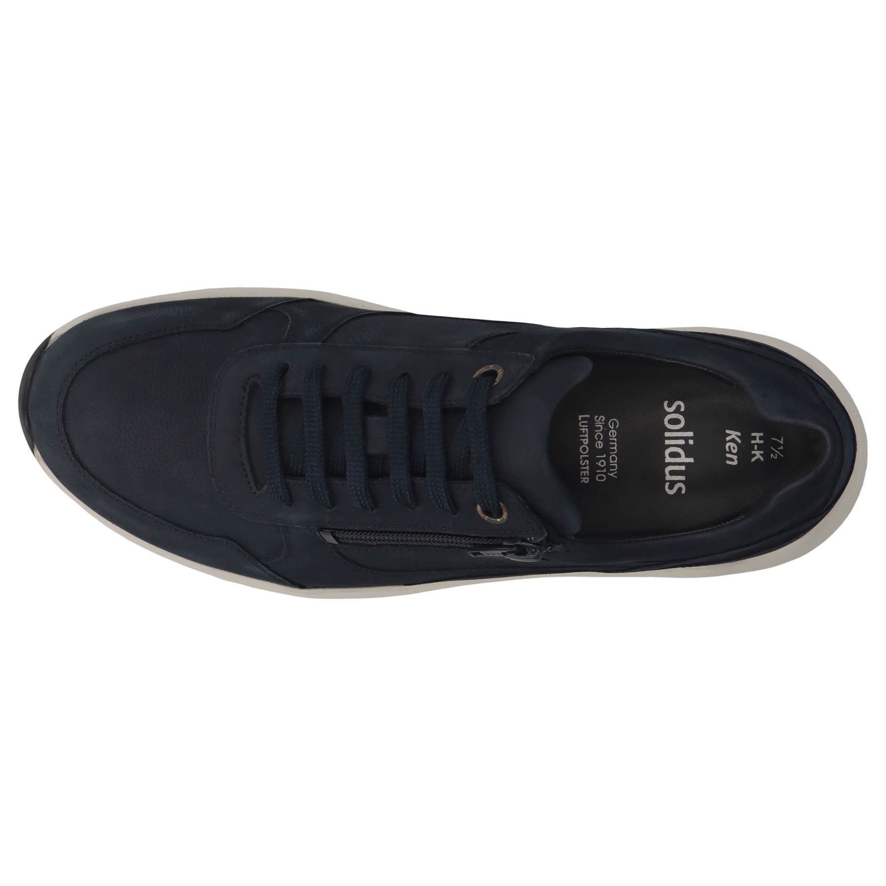blaue halbschuh draufsicht