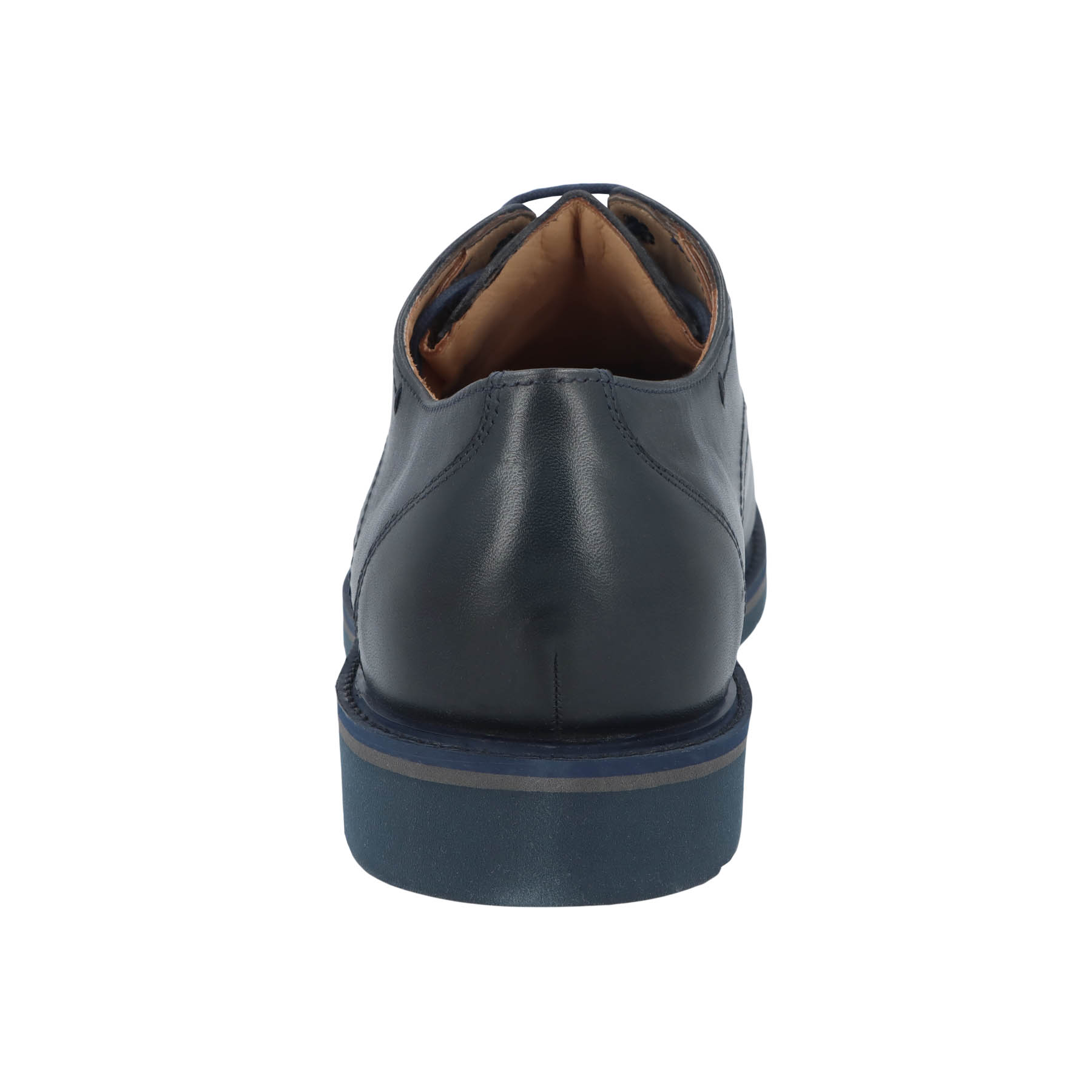 blaue halbschuh hinteransicht