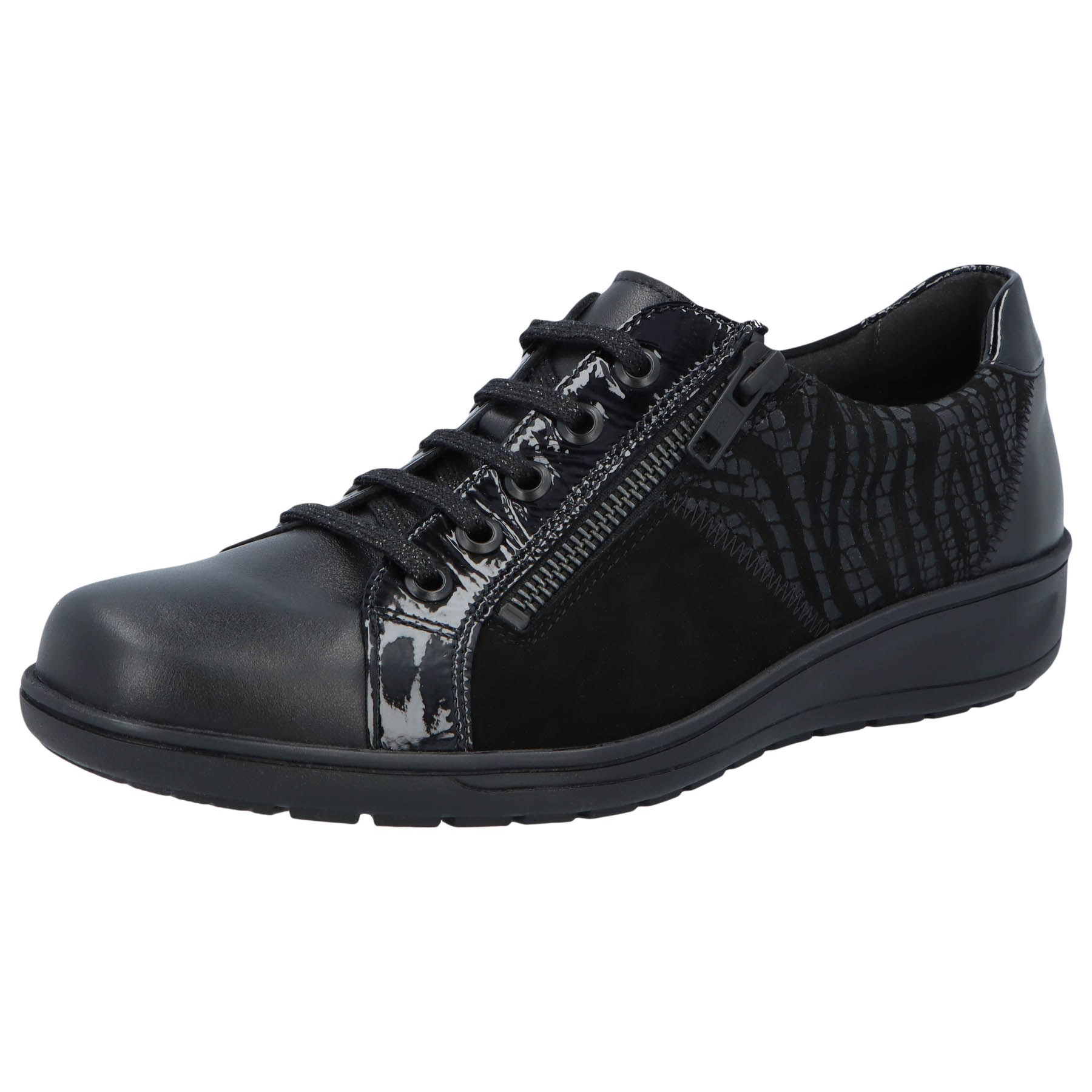 schwarze halbschuh 3-4 ansicht