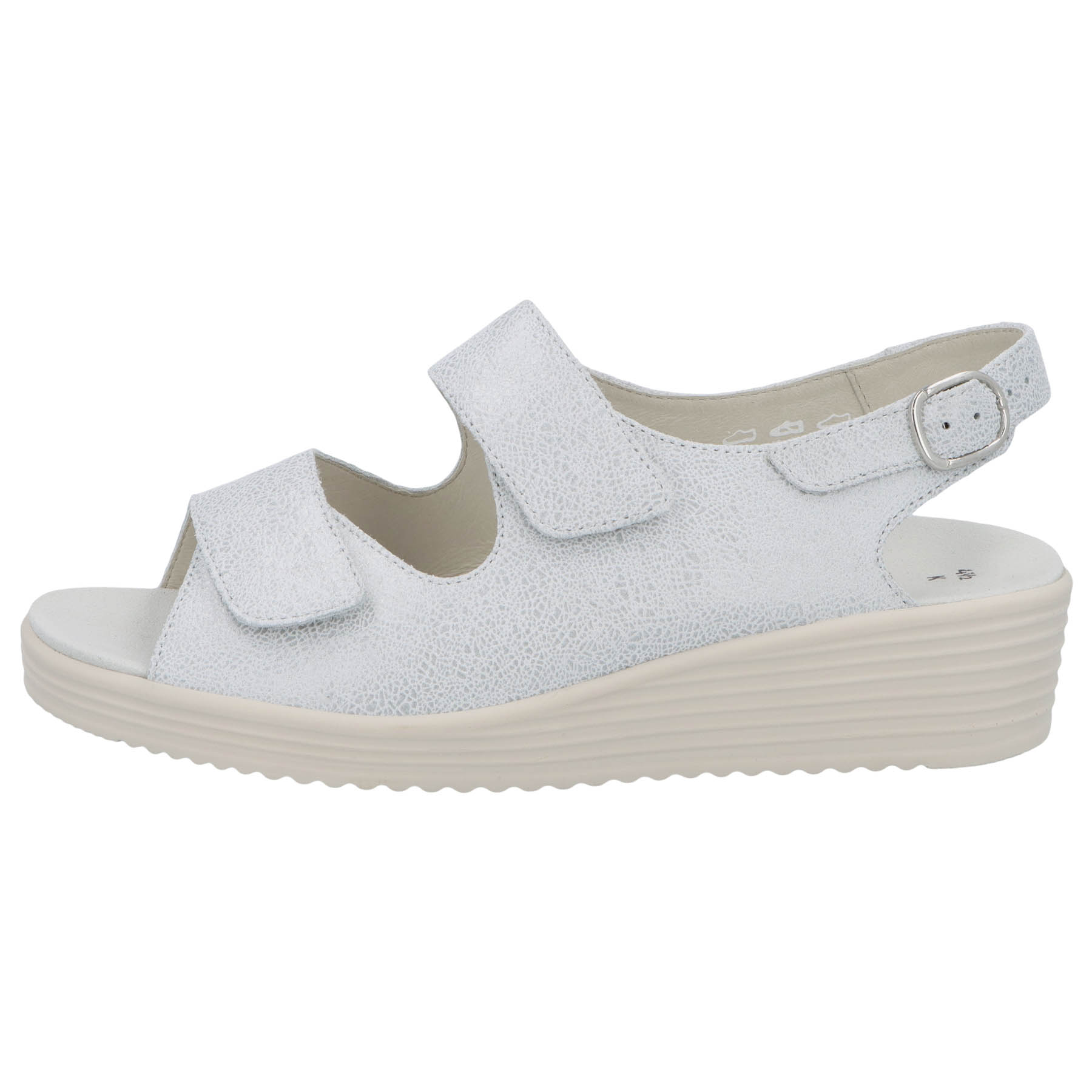 weiße sandale seitenansicht links