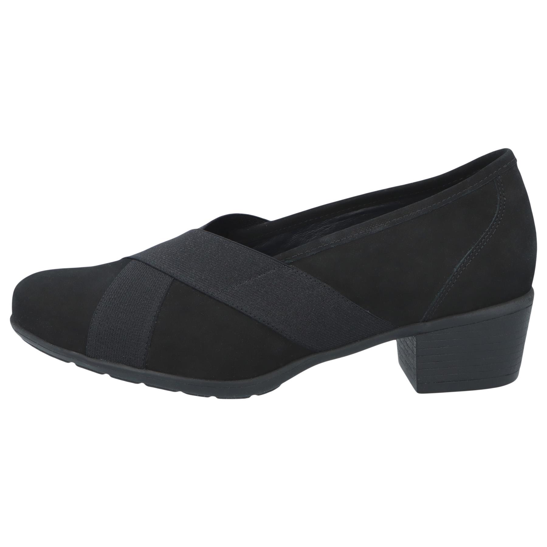 schwarze halbschuh seitenansicht links