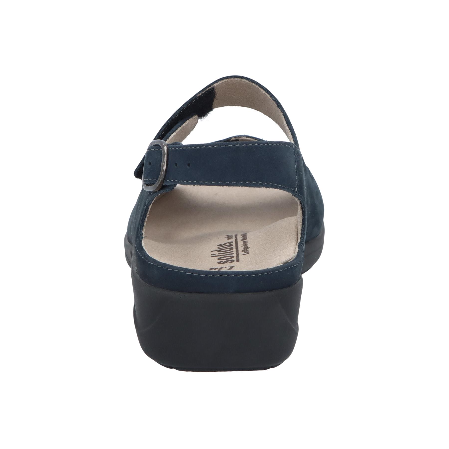 blaue sandale hinteransicht