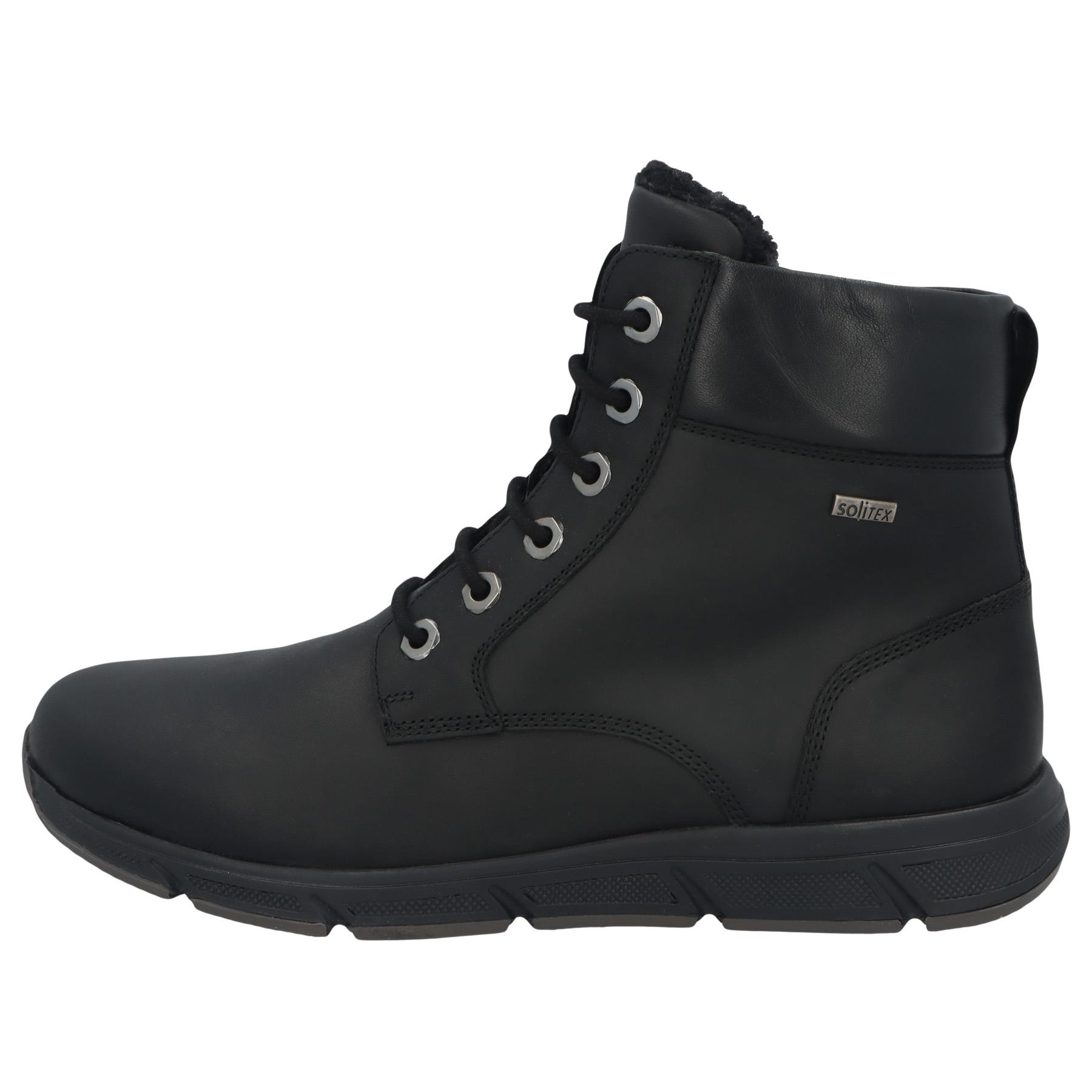schwarze stiefel seitenansicht links