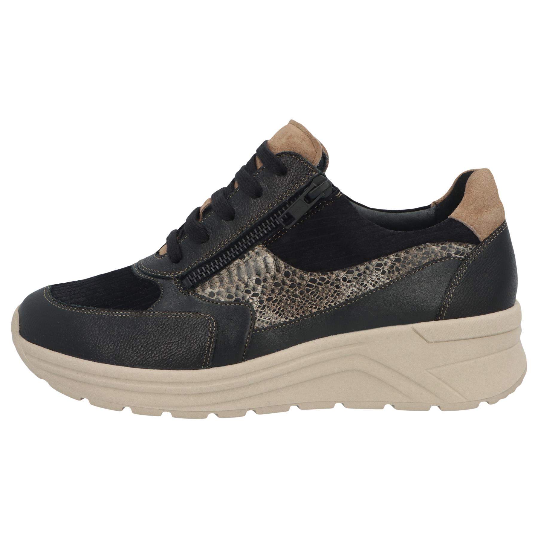 schwarze halbschuh seitenansicht links