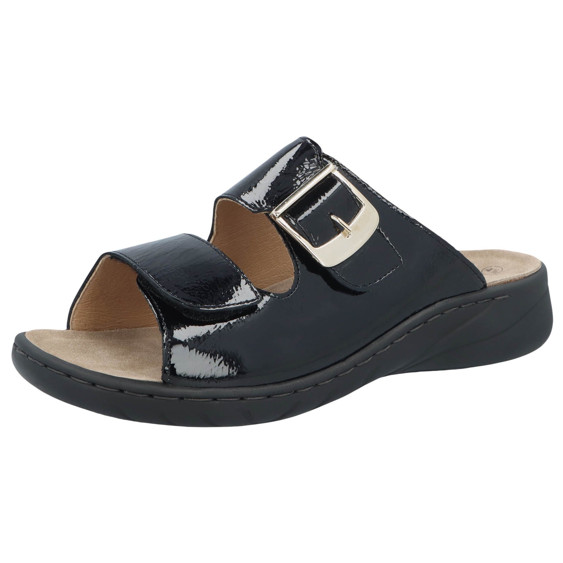 schwarze pantolette 3-4 ansicht