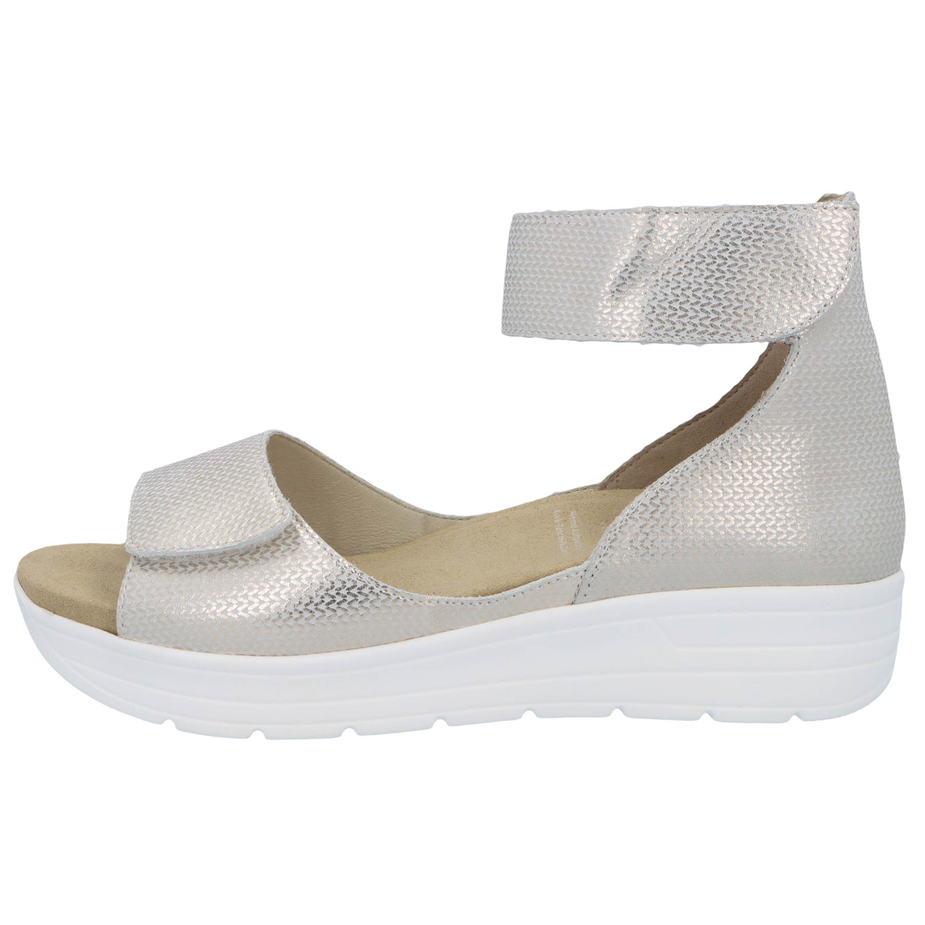 weiße sandale seitenansicht links