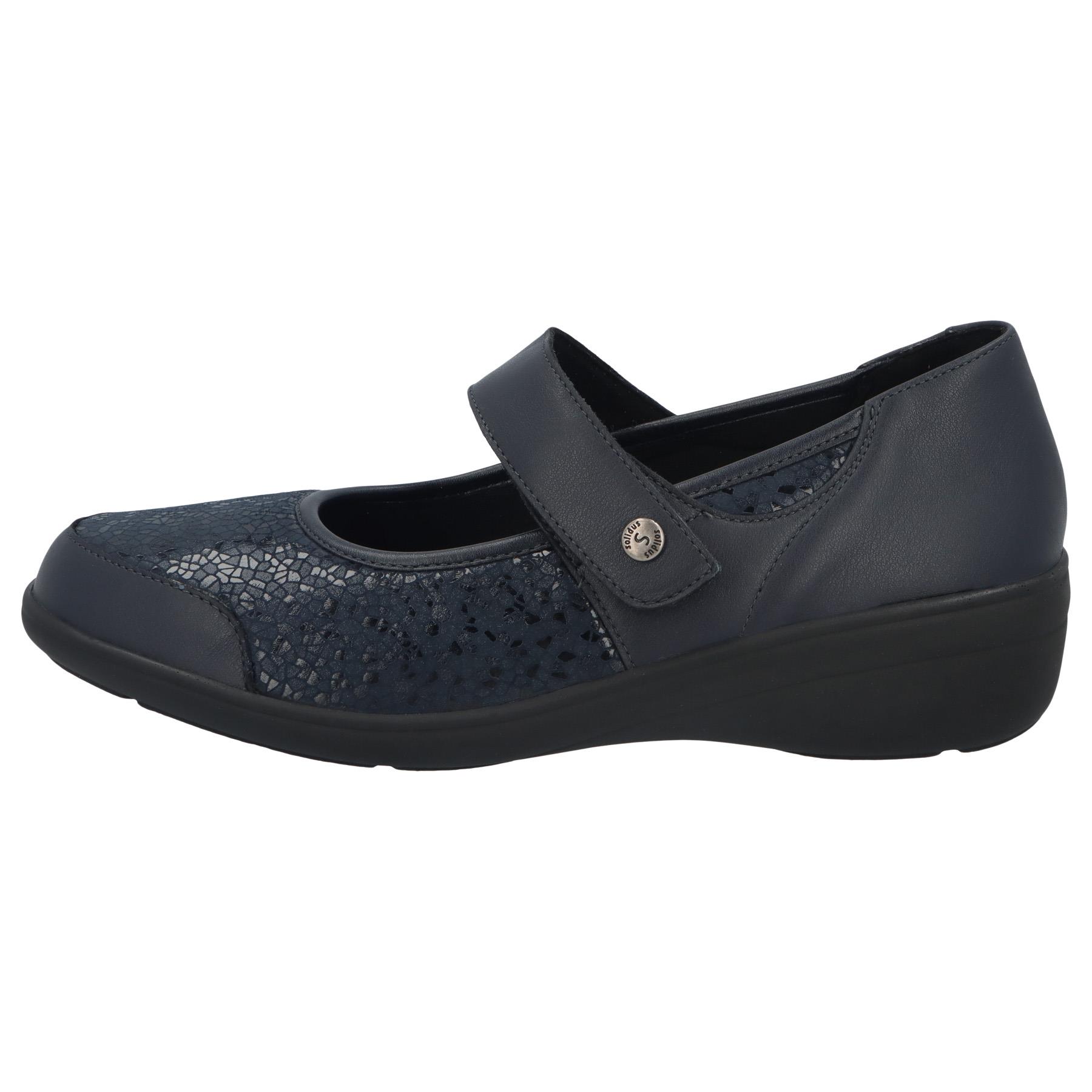 blaue halbschuh seitenansicht links