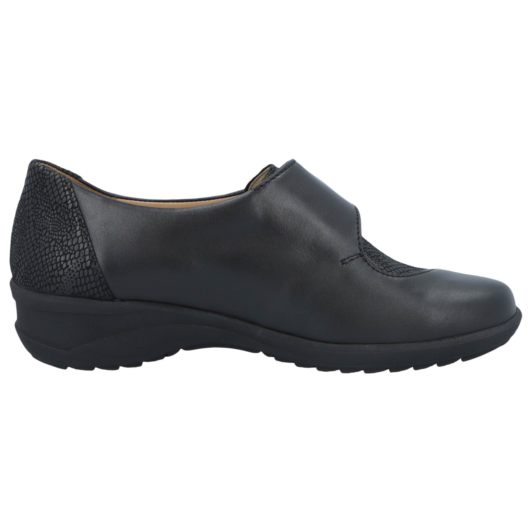 schwarze halbschuh seitenansicht rechts