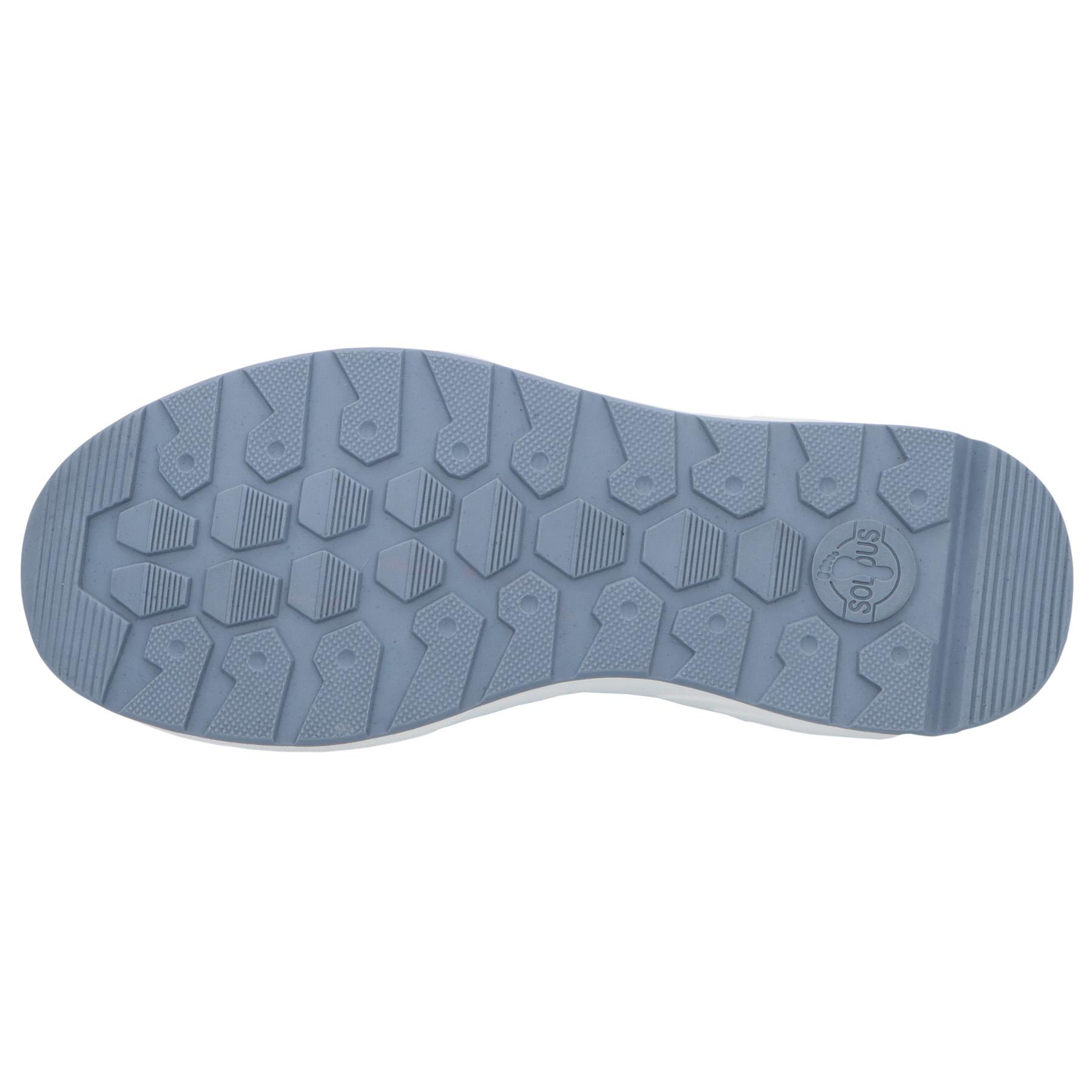 blaue halbschuh sohlenansicht