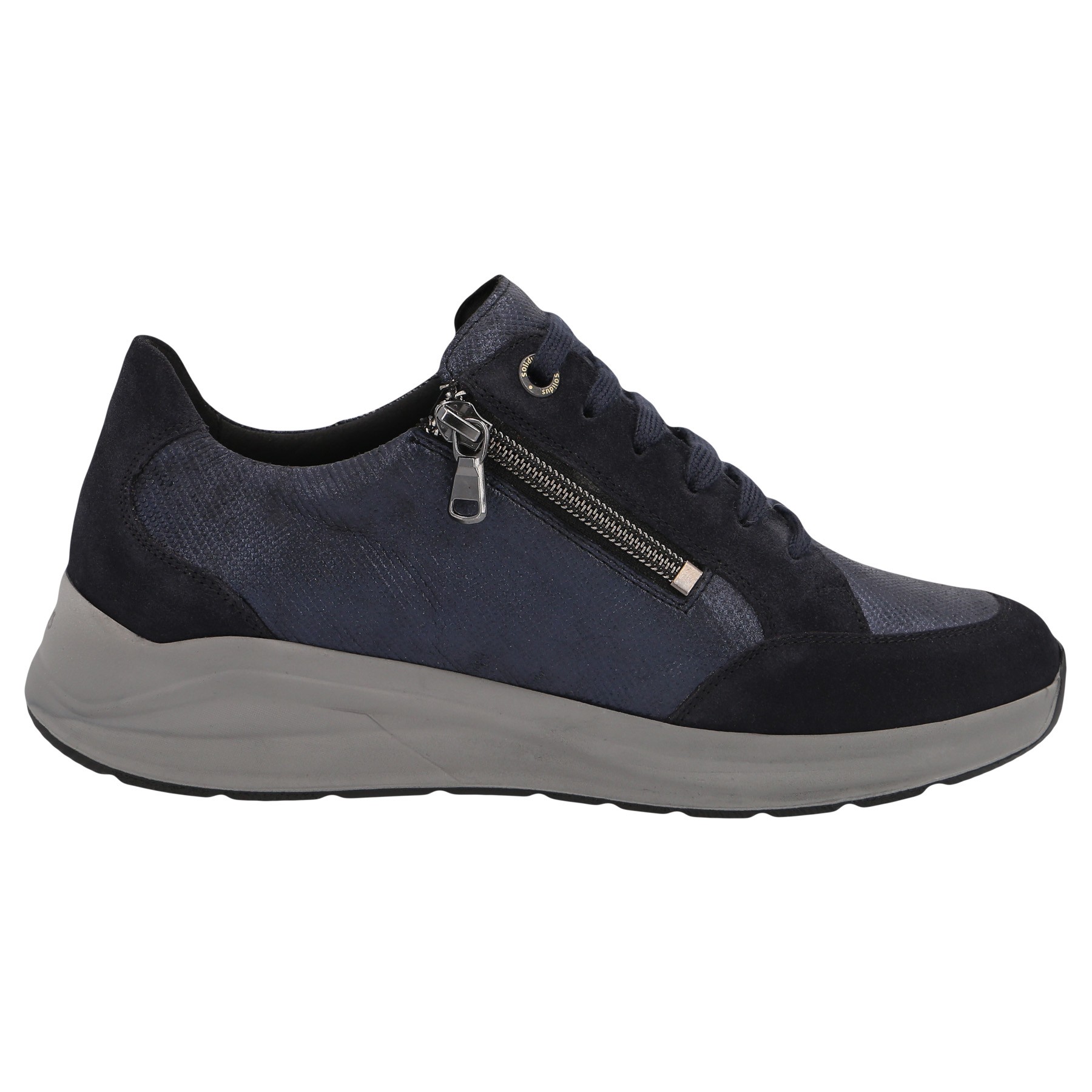 blaue halbschuh seitenansicht rechts