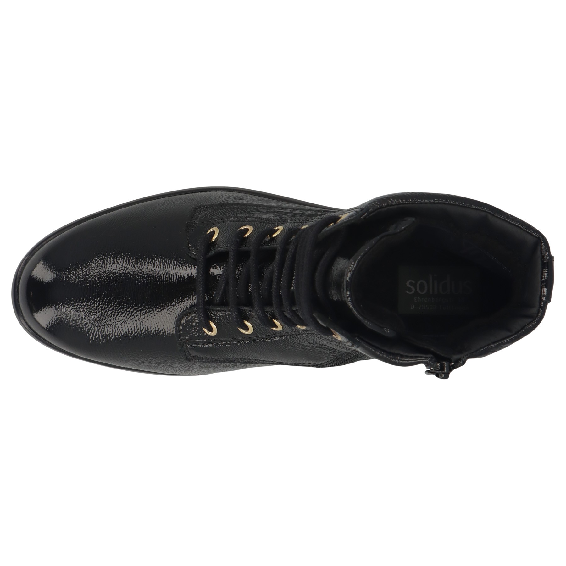 schwarze stiefel draufsicht
