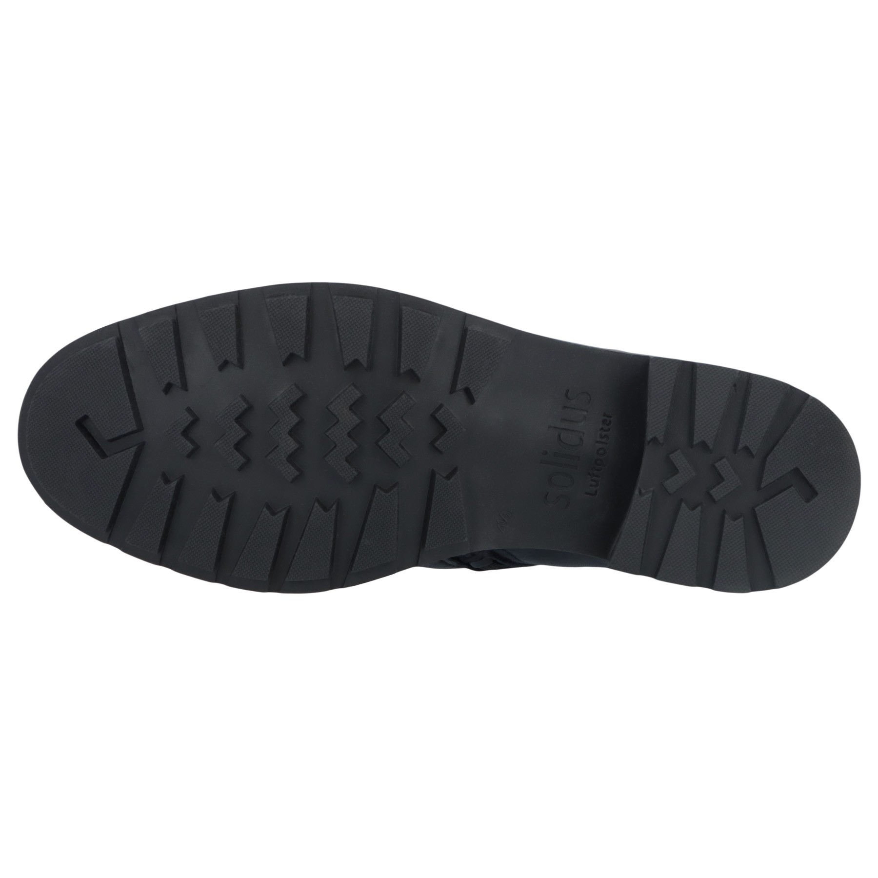 schwarze stiefel sohlenansicht