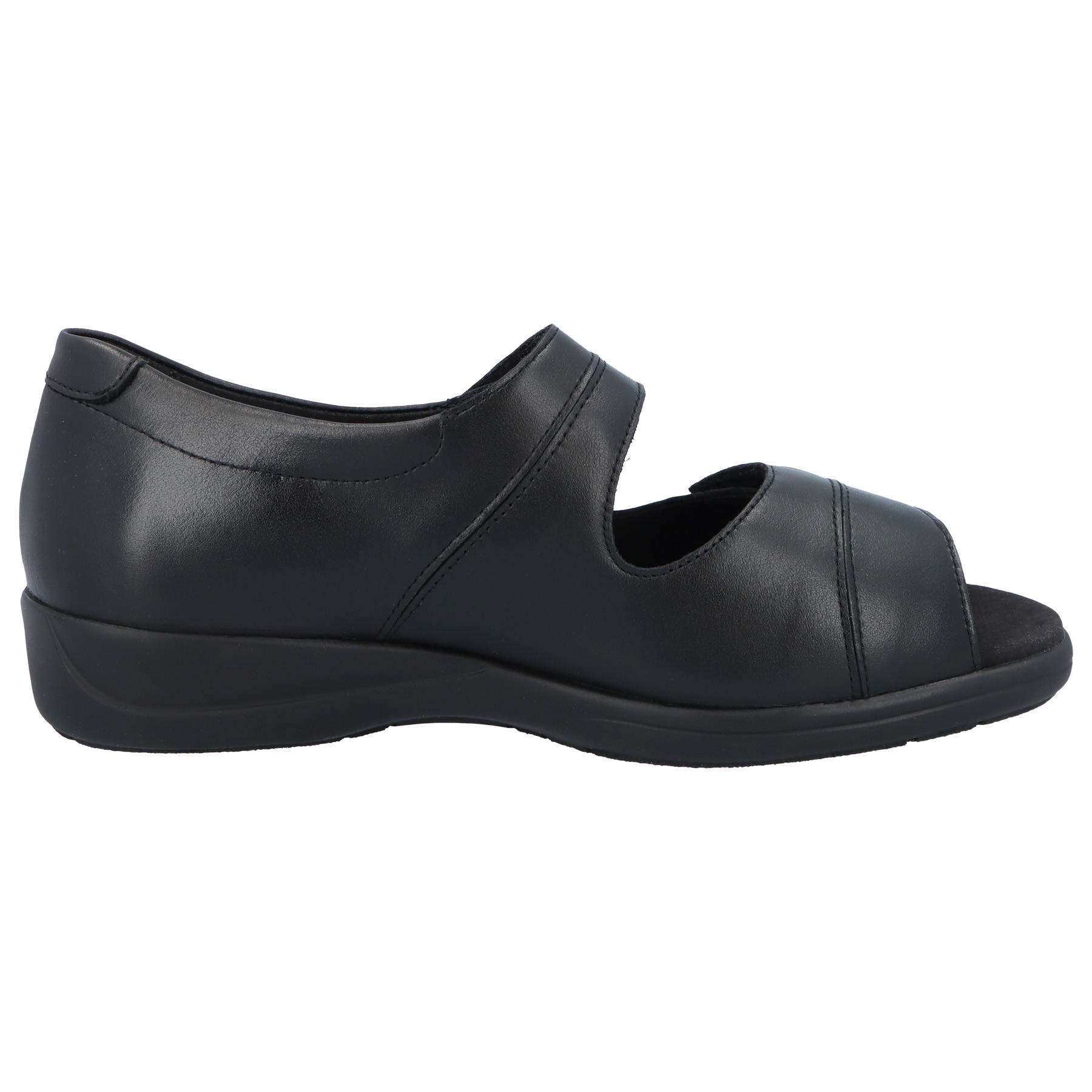 schwarze sandale seitenansicht rechts